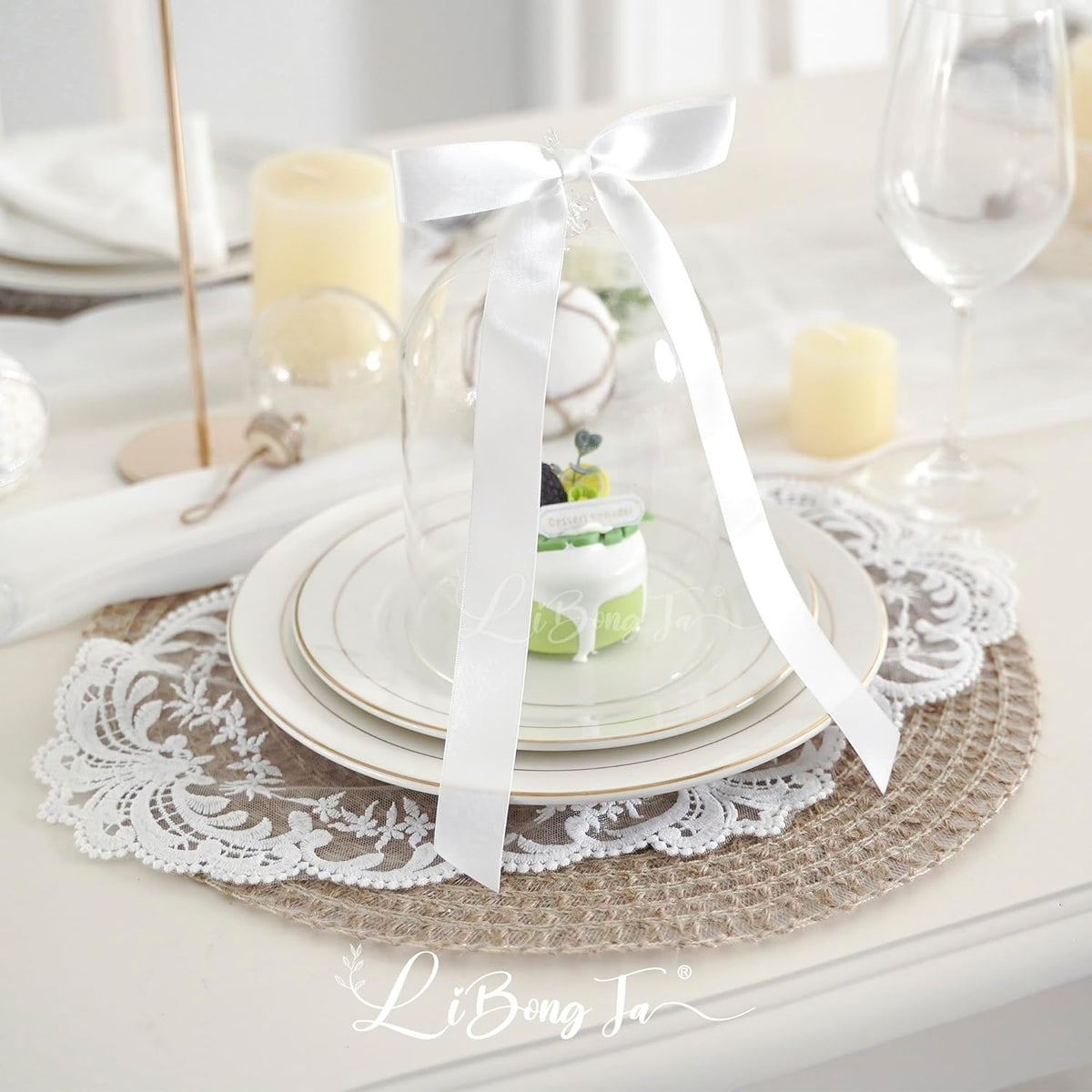 50 PCs White Bow Decor 5.5'' Satin Bows with Long Tail, Twist Tie Bows for Craft, Packaging Ribbon