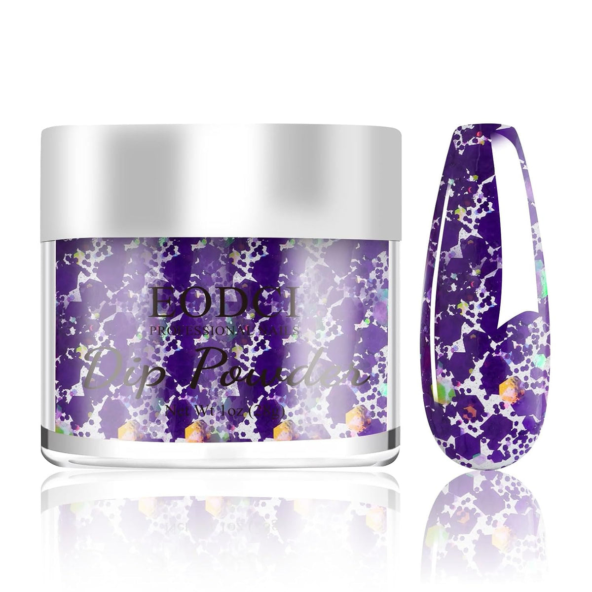 Nail Dip Dipping Powder,1 Oz/28g Dopamine Glitter Purple Color Dipping Powder French Nails Art