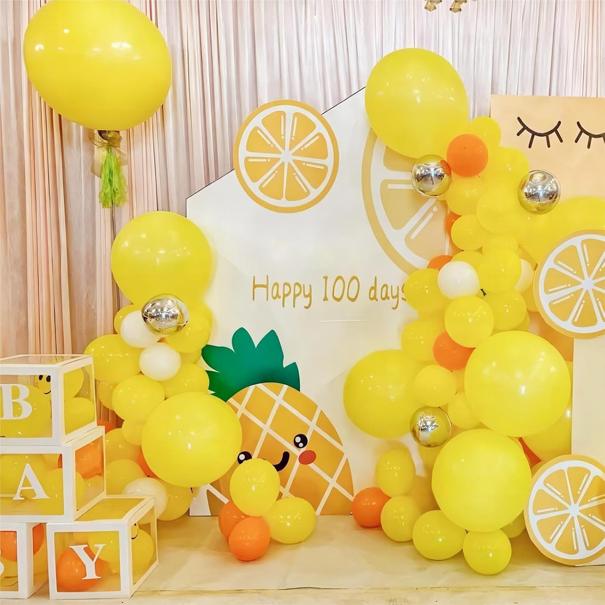 100pcs Balloons, 12 inch Yellow Latex Balloons Helium Quality for Gender Reveal,Birthday Party