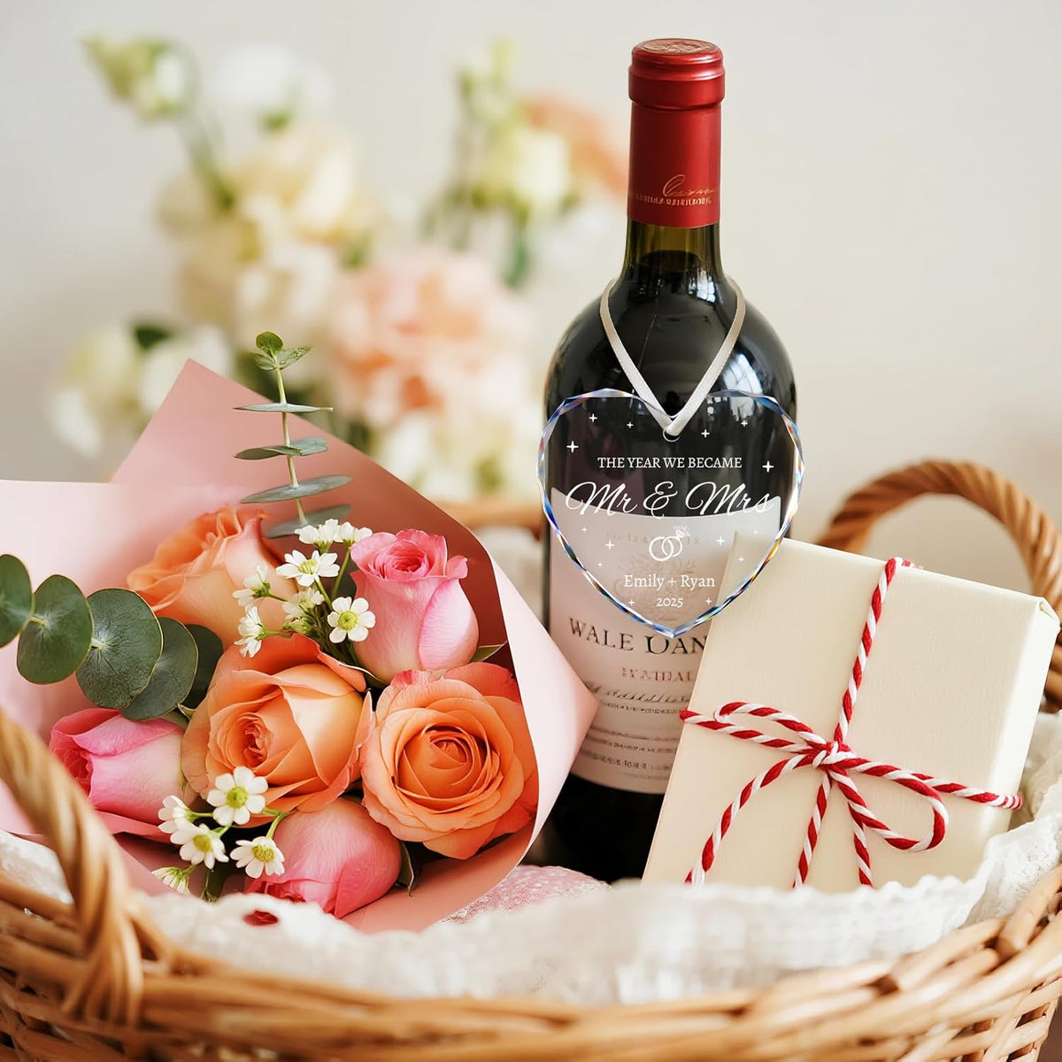 Wedding Gifts for Couples 2025 - Mr and Mrs Ornament 2025 - Bridal Shower Gifts, Just Married Gift
