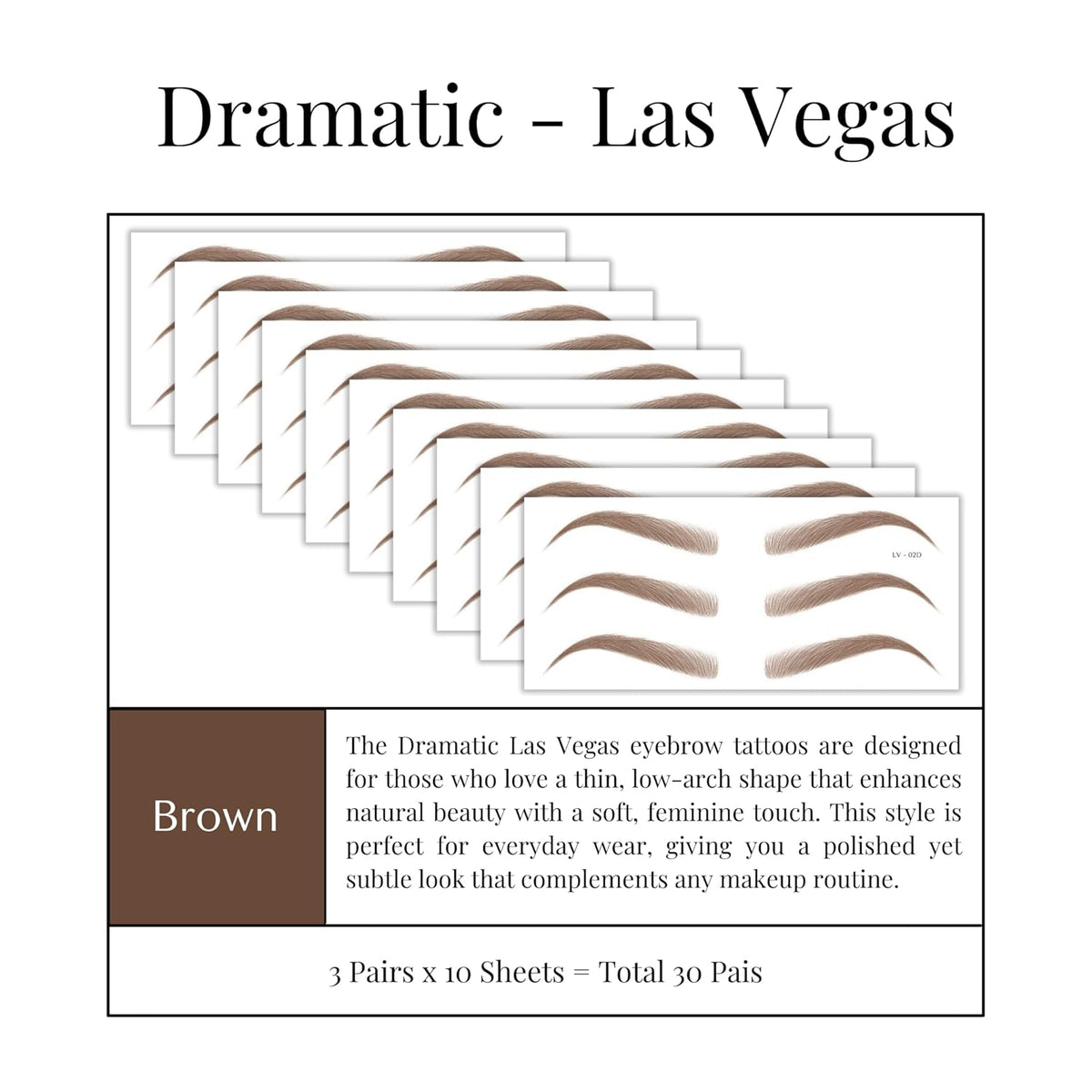 Bliss and Beyond USA Eyebrow Tattoo Stickers Waterproof – 30-Pair Deluxe Box | Realistic Hair-Like