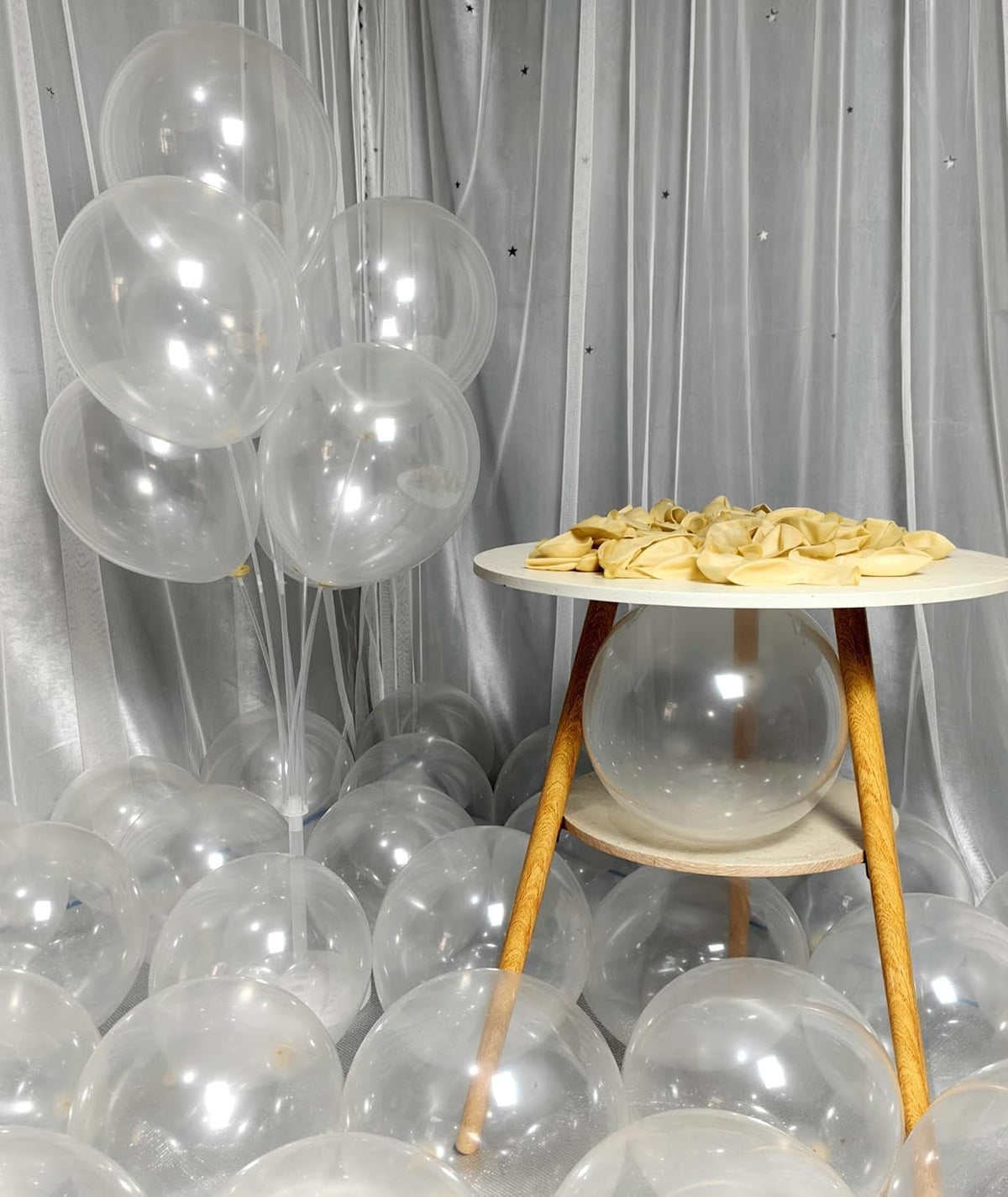 300 Pack Clear Balloons 12 Inch Latex Clear Latex Party Balloon Bulk for Various Party Events