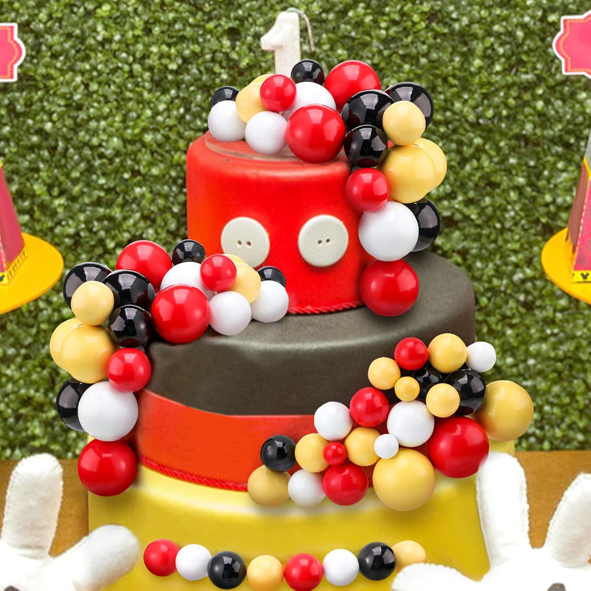 108 Pcs Balls Cake Topper DIY Cupcake Insert Foam Balloons for Cake Baking Wedding Anniversary