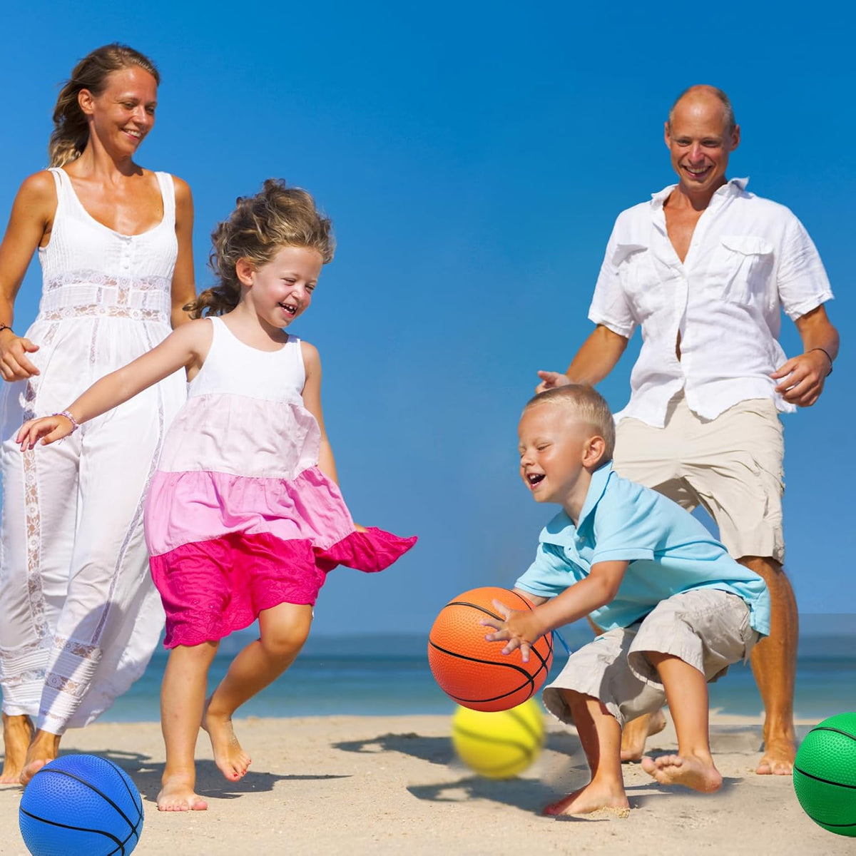 42Pcs 6" Mini Basketball Set, PVC Small Basketballs for Over The Door Hoop Games, Party Favors