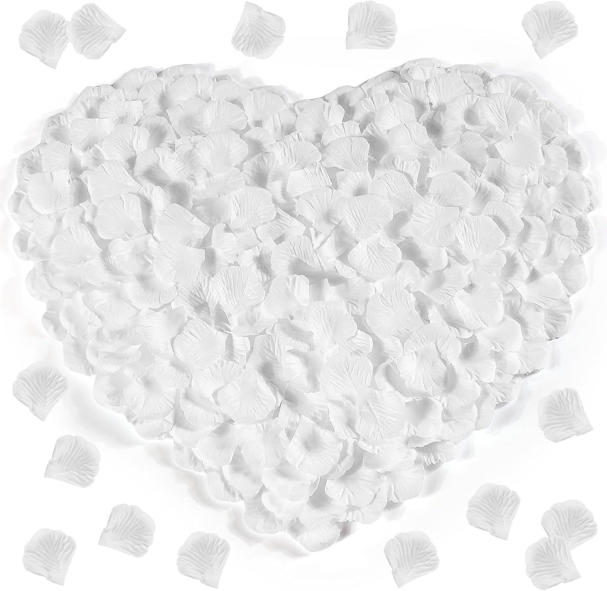1000 Pcs White Rose Petals Artificial Silk Flower Petals Romantic Decorations for Wedding