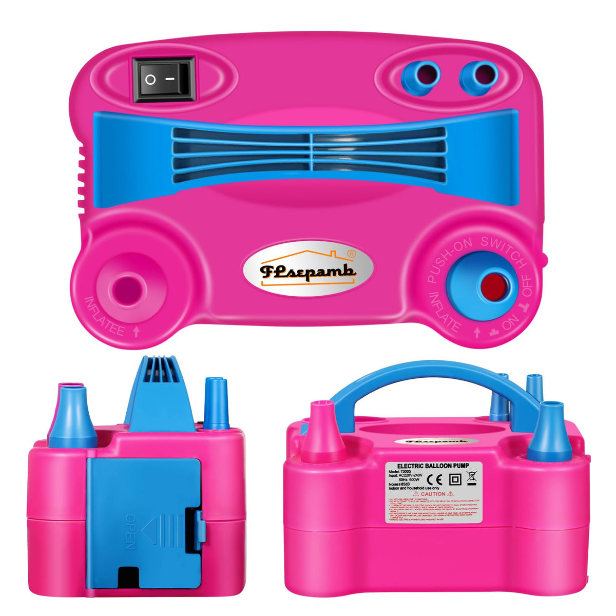 FLSEPAMB Balloon Pump, Electric Balloon Pump,Portable Dual Nozzles Electric Balloon Air Pump 110V