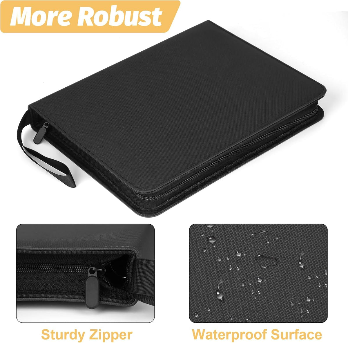 Trading Card Binder, Premium 9 Pocket Card Binder, 720 Double Sided Pocket PU Collection Binder