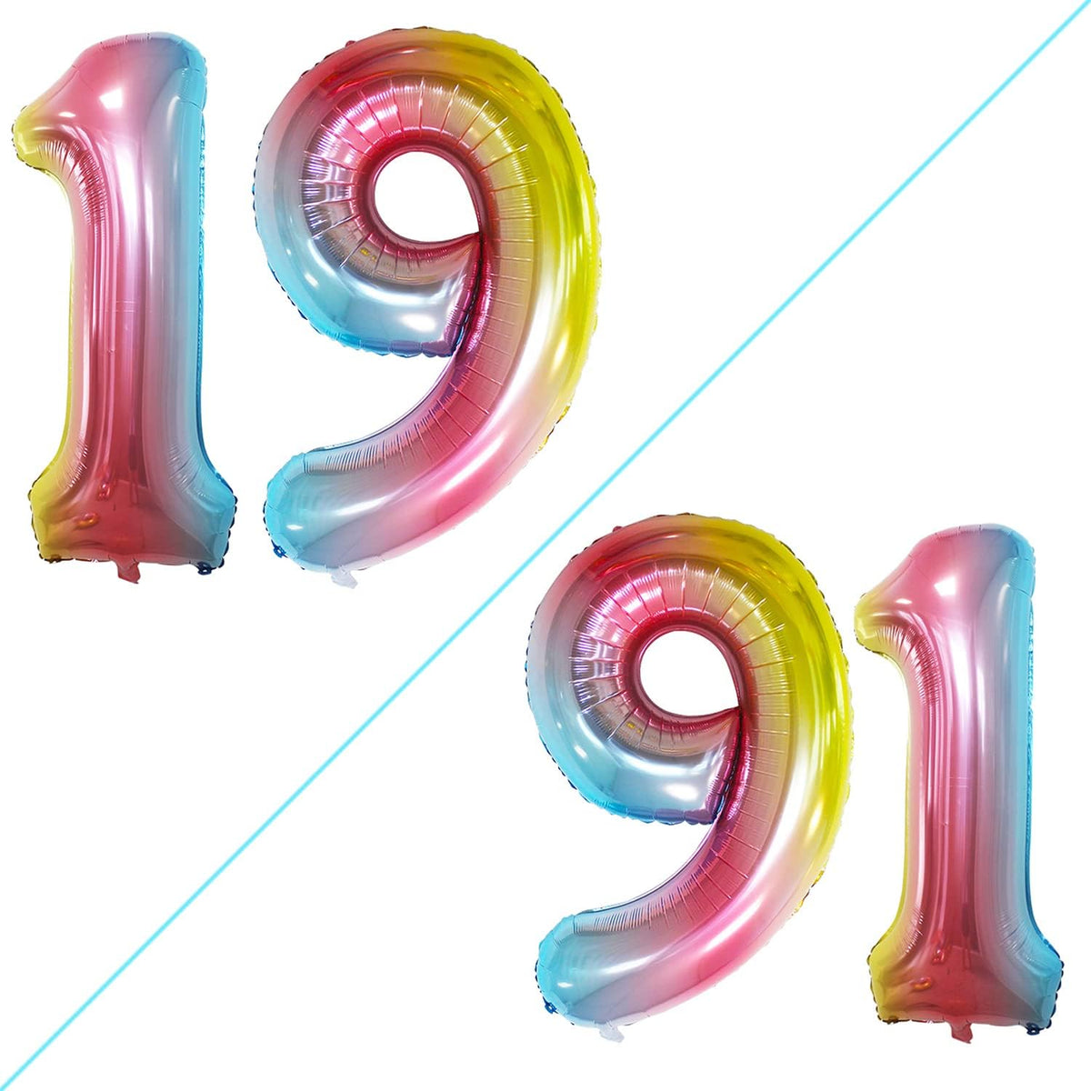 GOER Number 19 Balloons for 19th Birthday Sweet 19 Party Decorations,42 Inch Jumbo Foil Helium 91