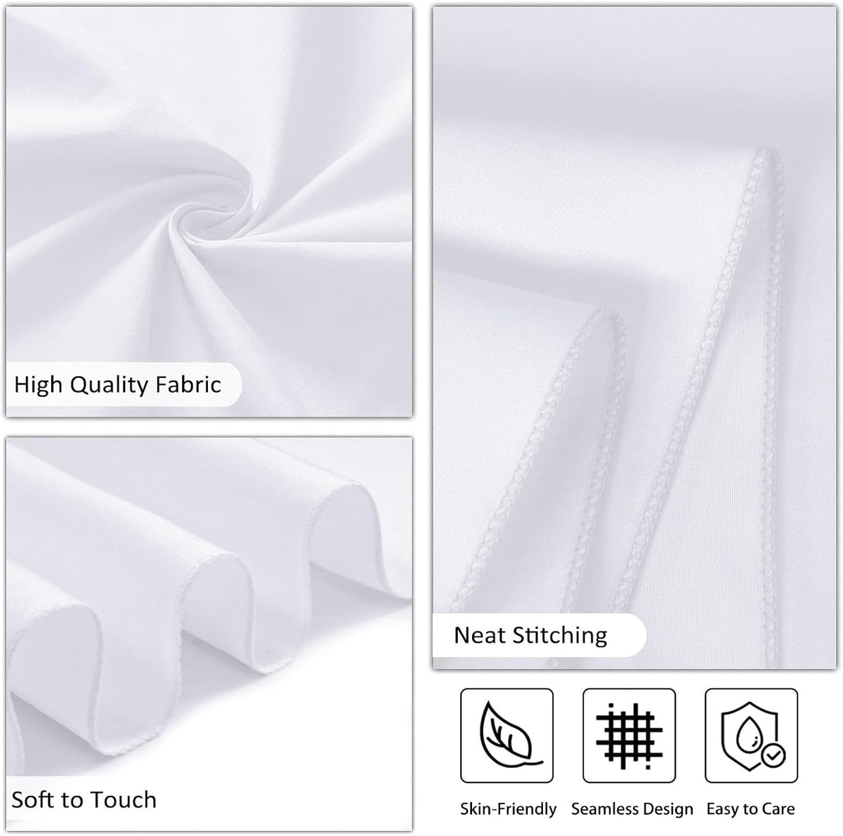 8 Pack White Round Tablecloth 120 Inch White Table Cloth Stain and Wrinkle Resistant Round White