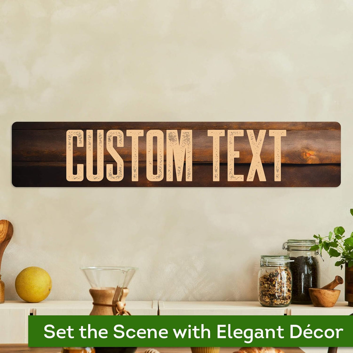 Custom Sign, Custom Street Sign, 11 Font Colors, 13 Font Styles, 4 Hole Options, 22 Sizes, 6x30