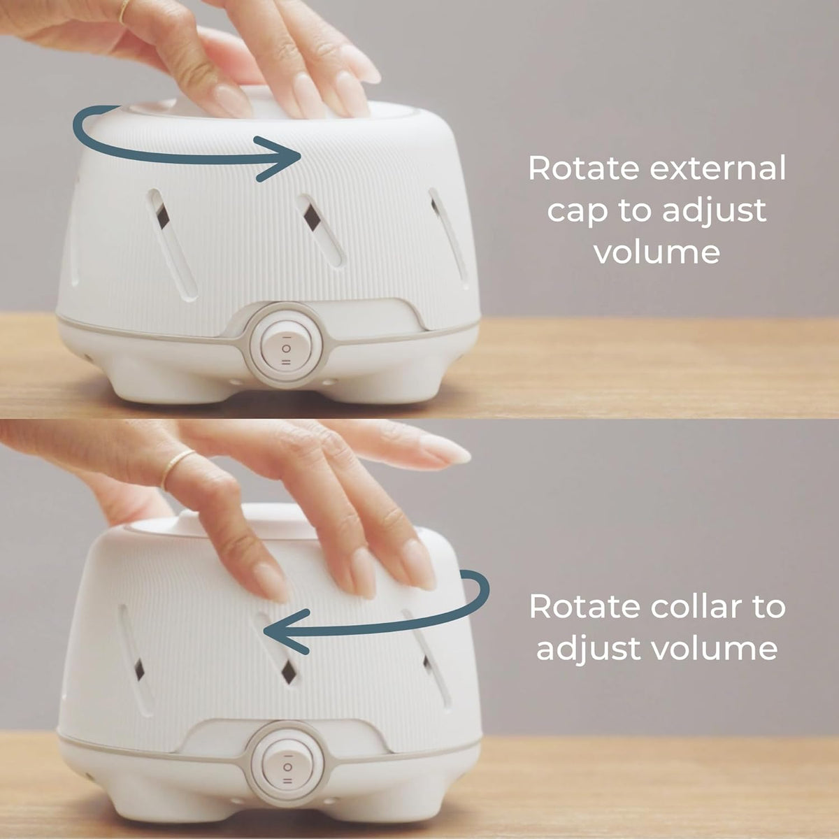 Yogasleep Dohm (White/Gray) & Travel Case (2 Piece Set) The Original White Noise Machine with