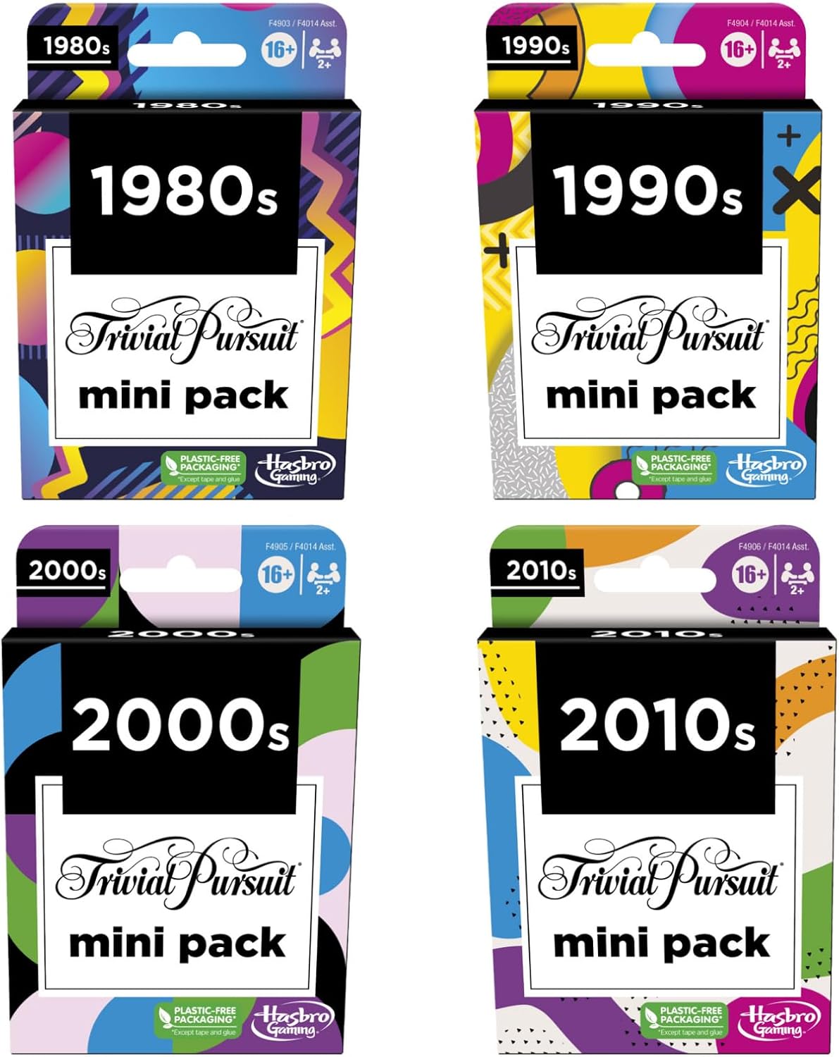 GAMES (EXCL. MONOPOLY) Trivial Pursuit Mini Packs Multipack, Fun Trivia Questions for Adults and