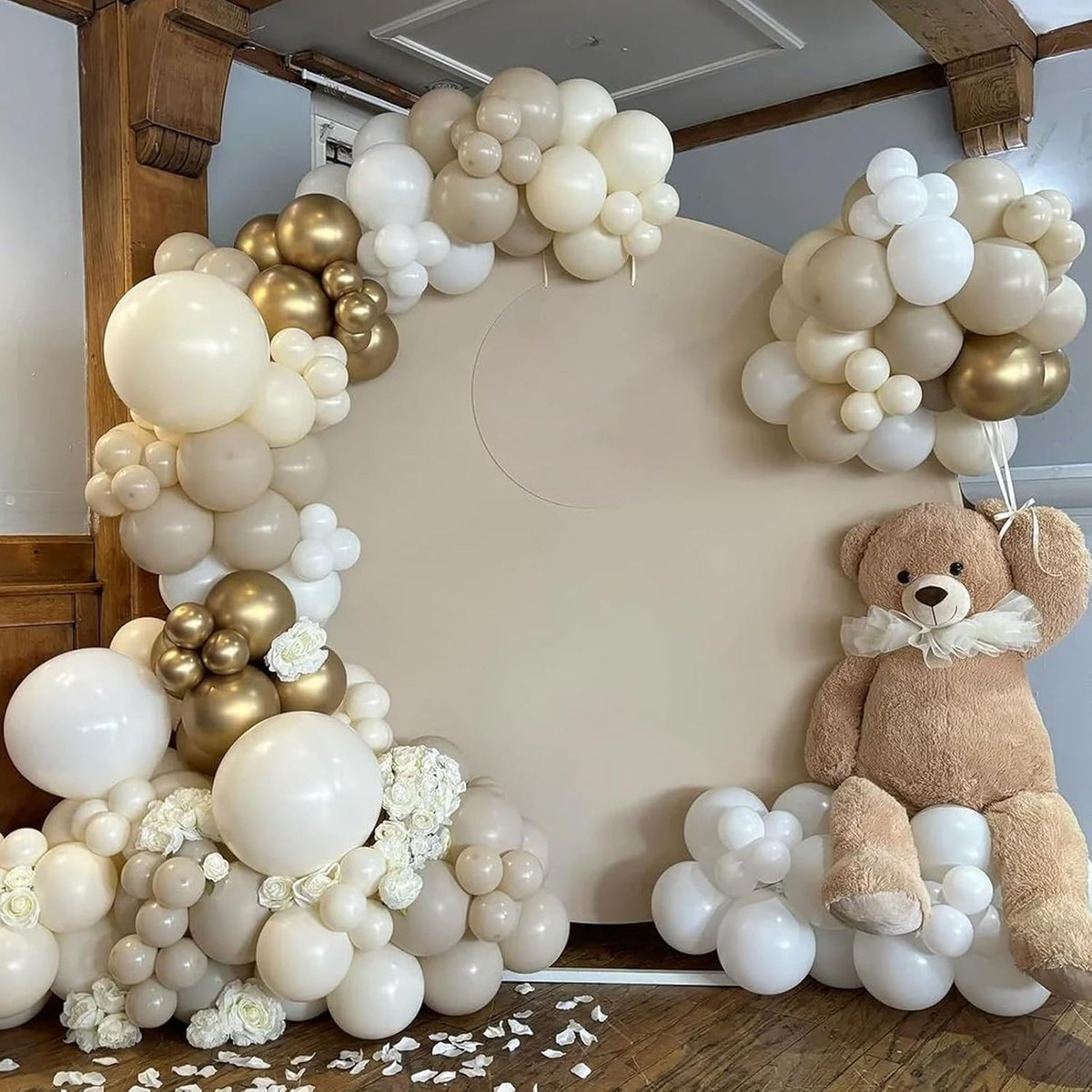 90pack Ivory Balloons Different Size 18/12/10/5 Inch Ivory White Balloon Garland Arch Kit for
