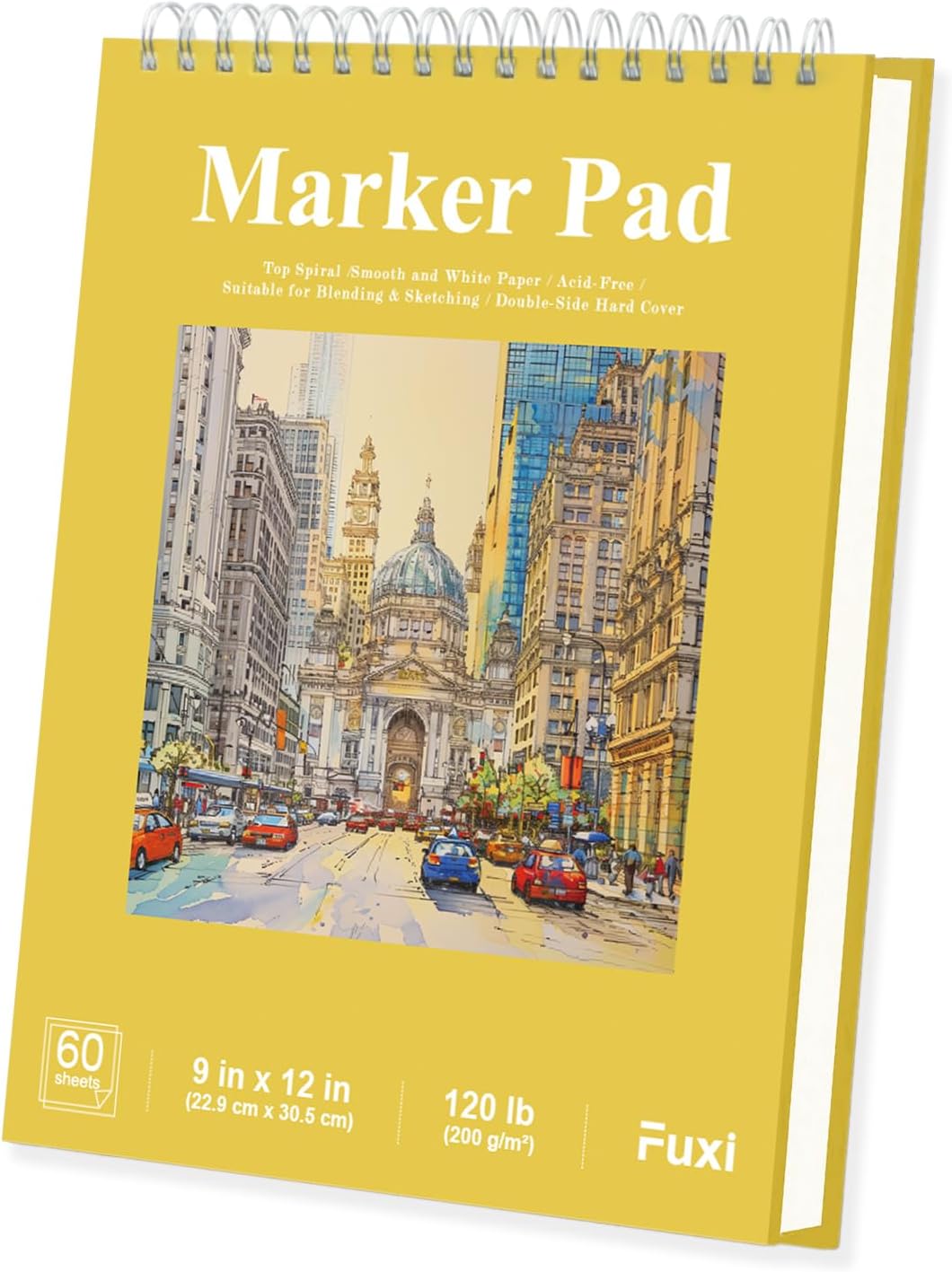 Marker Paper Sketchbook, 9"X12" Alcohol Marker Paper, 60 Sheets (200gsm/ 120lb) Marker Sketchbook