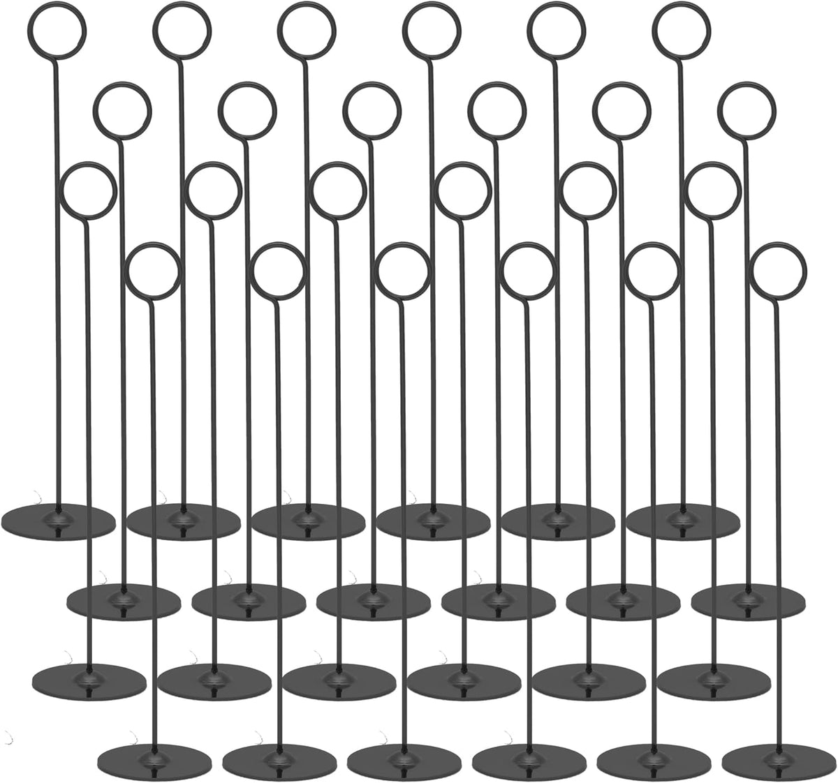 Urban Deco 24PK Table Number Holders Place Card Holders 12 Inch Table Card Holders Steel Card