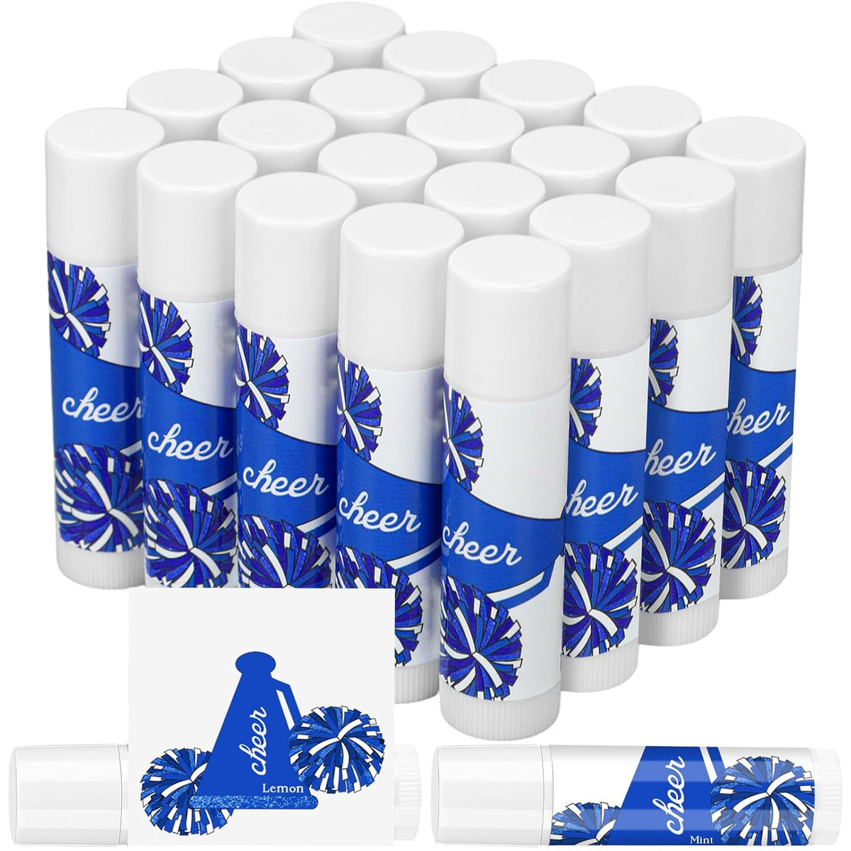24 Pcs Cheer Lip Balm Cheer Teams Camp Gifts Pom Pom Leaders Party Favors Gear Lip Balm Mom Gift