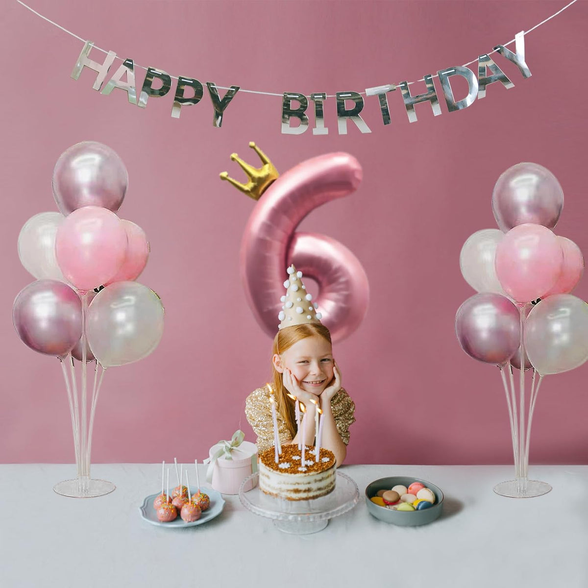 10 Set Balloon Stand Kit - Balloon Sticks With Base for Table Balloon Centerpiece Decorations for