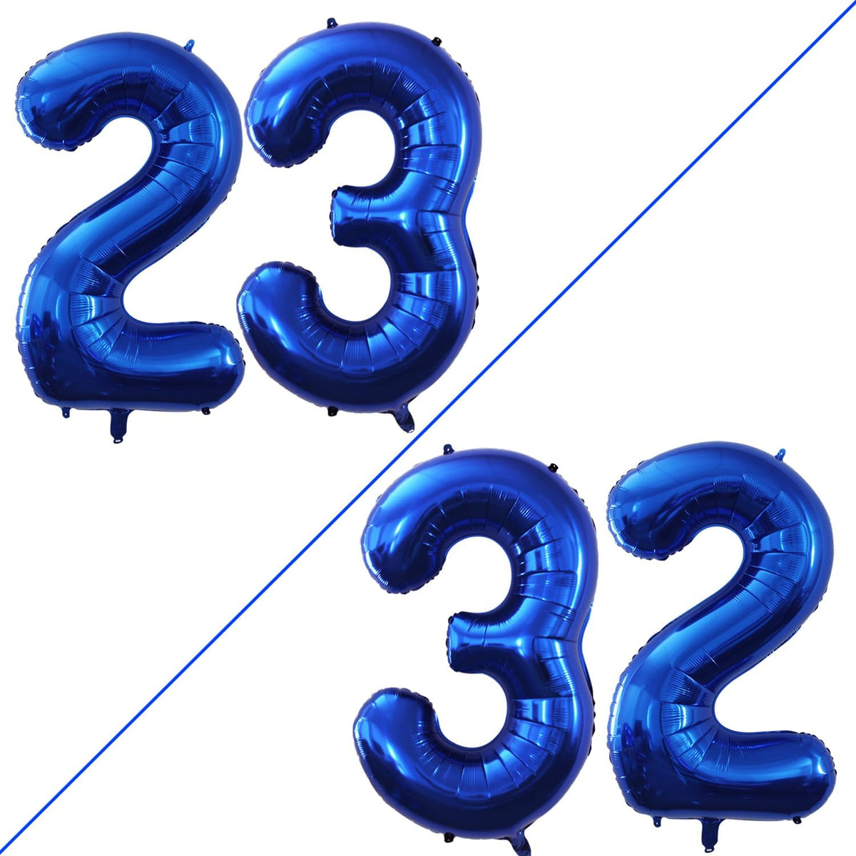 GOER Number 23 Balloons for 23rd Birthday Party Decorations,42 Inch Jumbo Foil Helium 32 Balloons