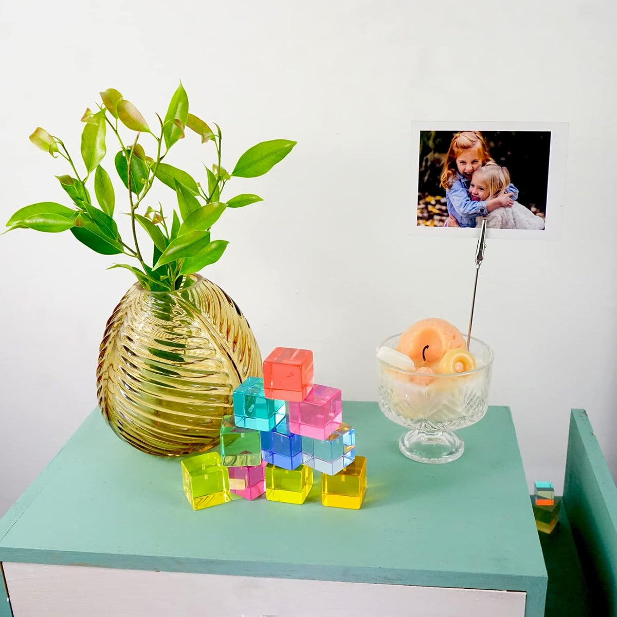 Desktop Picture Holders, 10 pcs Rainbow Colors Polaroid Photo Clip Stand for Paper Name Place Card
