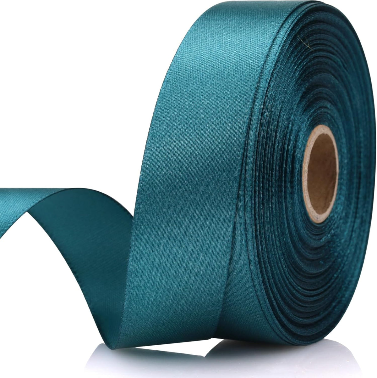 Greenish Blue Ribbon 7/8 Inch 30 Yards Satin Craft Ribbon-Single Face Polyester Ribbon for Handmade