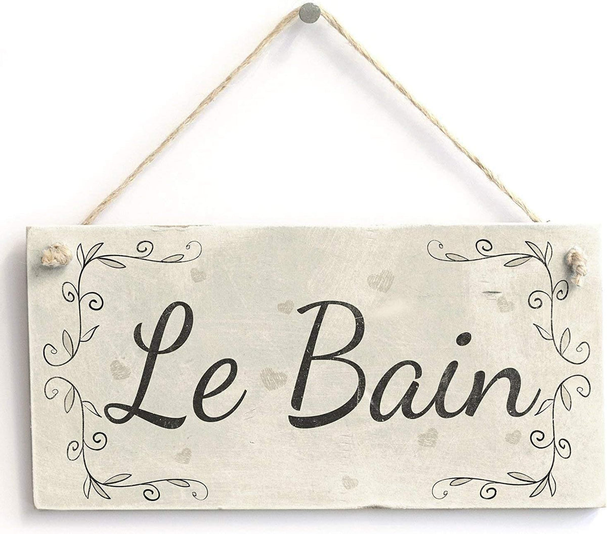 Rustic Wooden Signs Le Bain French Country Wood Bathroom Sign Wall Art Decor Kitchen Cafe Pub Decor