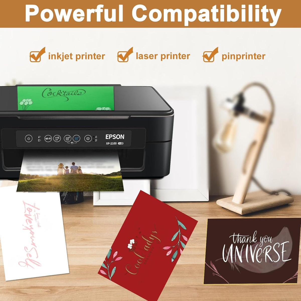 120 Sheets Coffee Color Cardstock 8.5 x 11 Printer Paper, 92lb Dark Brown Card stock for DIY Cards