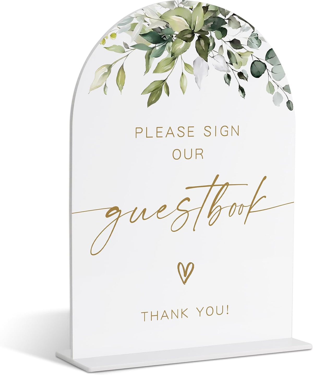 Please Sign Our Guestbook Sign, Greenery Gold Bridal Shower Decor, Wedding Guest Book Alternative