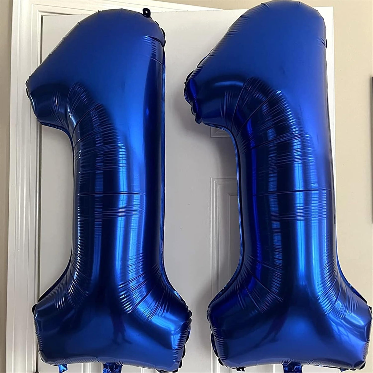 Navy Blue Number 1 Balloons, 40 In Large Dark Blue Number 1 Foil Helium Balloons for Men, Self