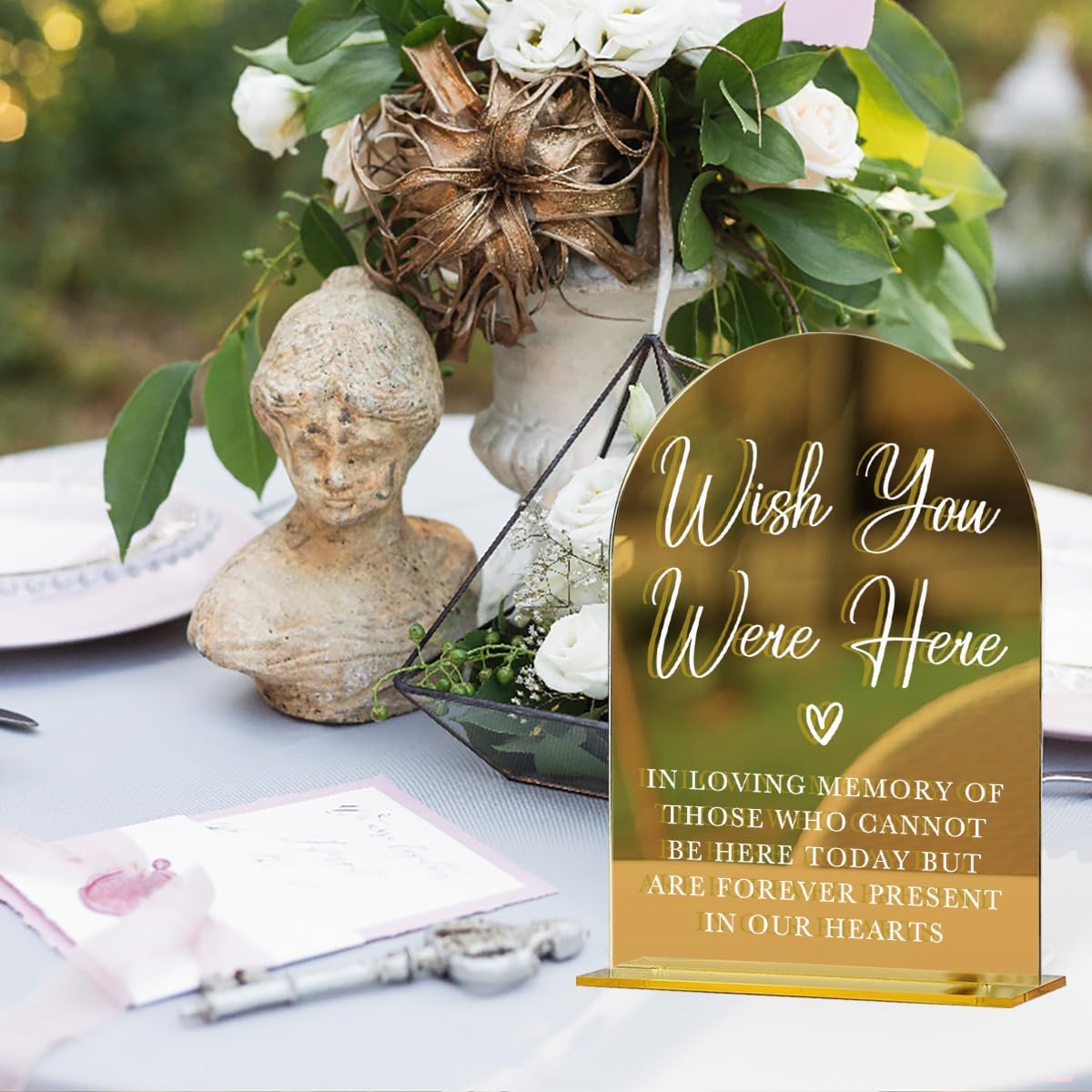 Acrylic Wedding Sign, Bridal Shower Decorations, Wish You Were Here Sign for Ceremony, Modern Font