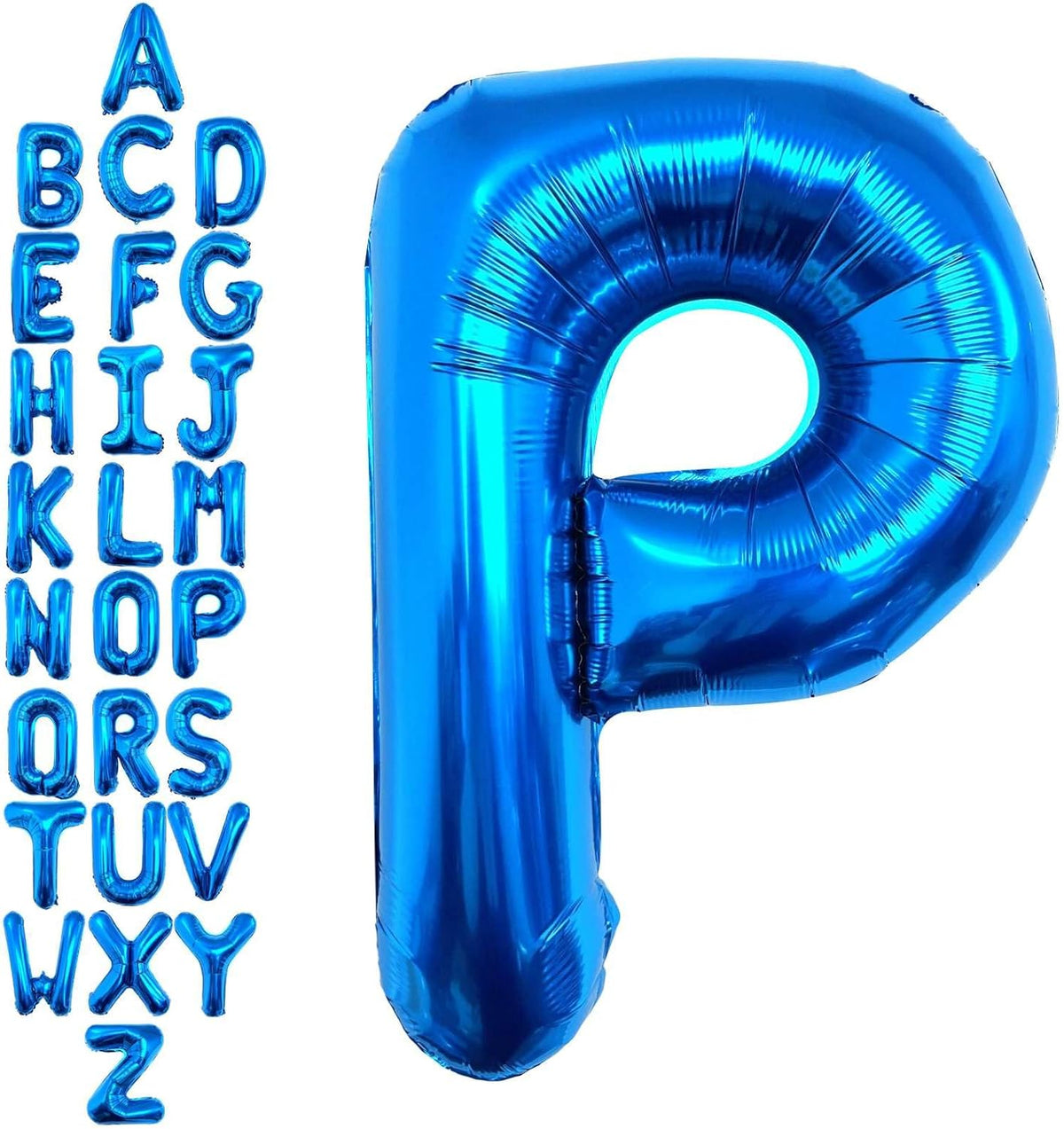 40 Inch Blue Letter P Balloons, DIY Phrase Foil Alphabet Letter P Balloons DIY Word P Banner for