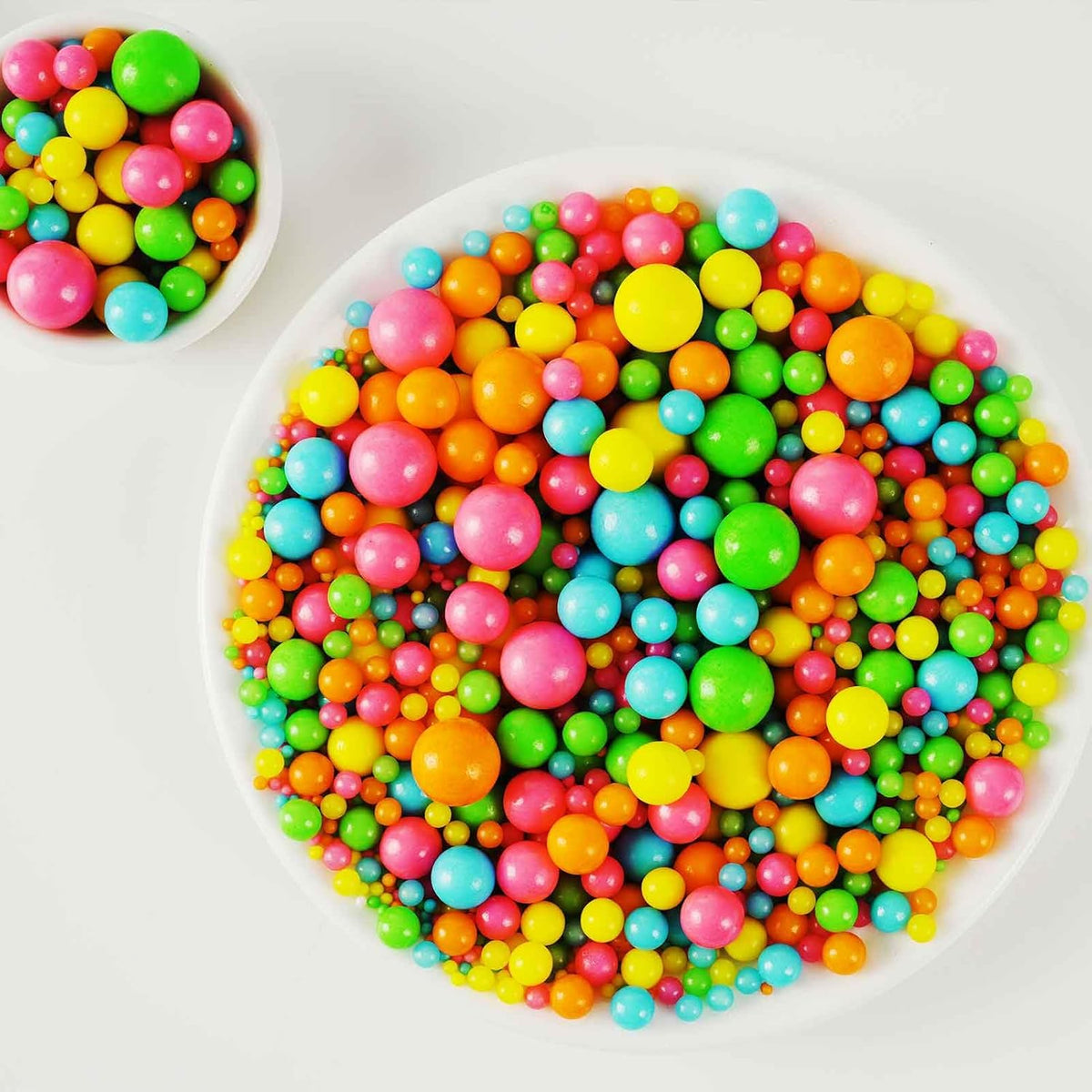 Kasvan Rainbow Pearl Sugar sprinkles - Edible Candy Pearls 130g/4.58 Oz, Mix Size Cake Candy