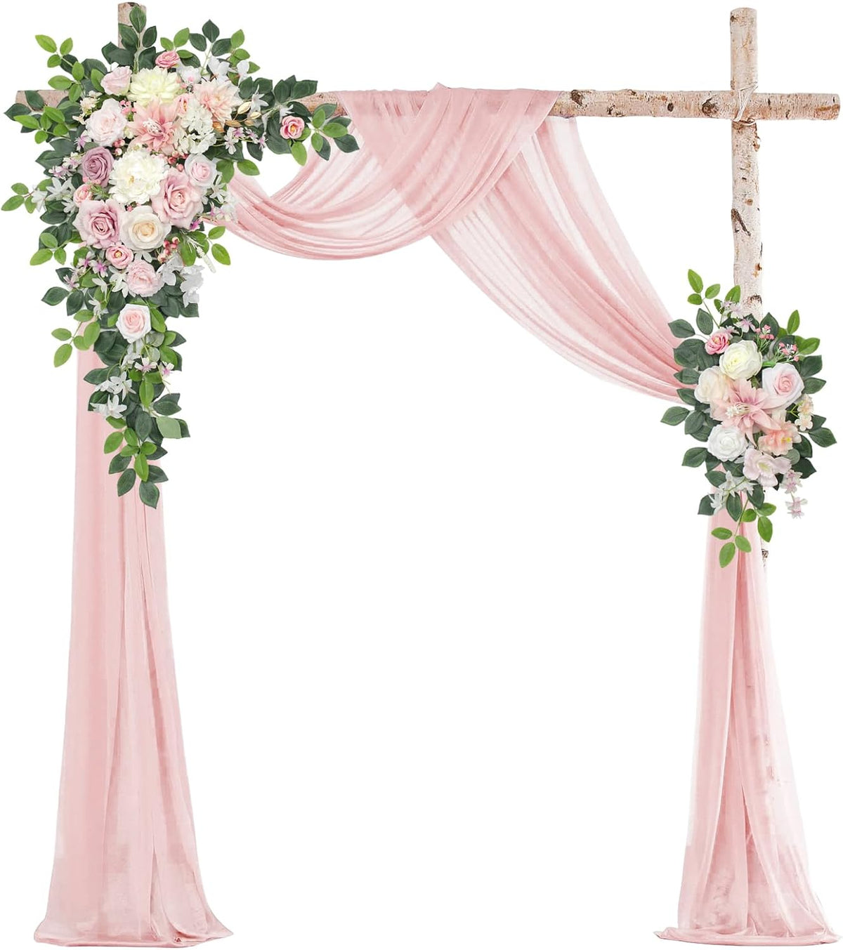 Wedding Arch Flowers Kit,Artificial Flower Arch Decor (Set of 3),2pcs Artificial Flower Arrangement
