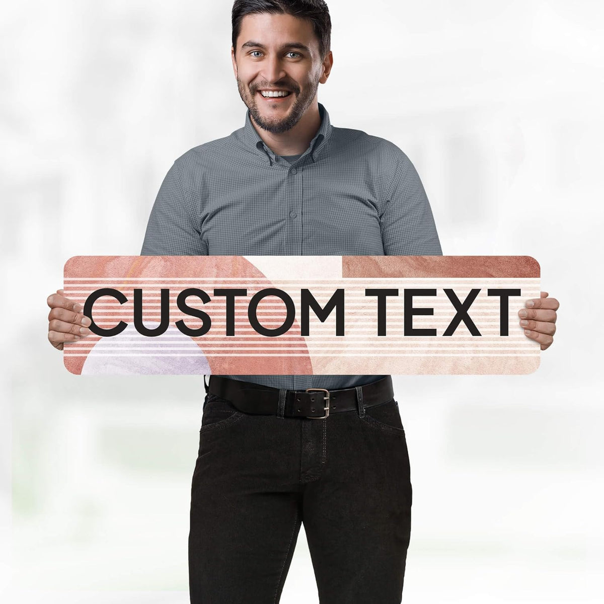 Custom Sign, Custom Street Sign, 11 Font Colors, 13 Font Styles, 4 Hole Options, 22 Sizes, 8x32