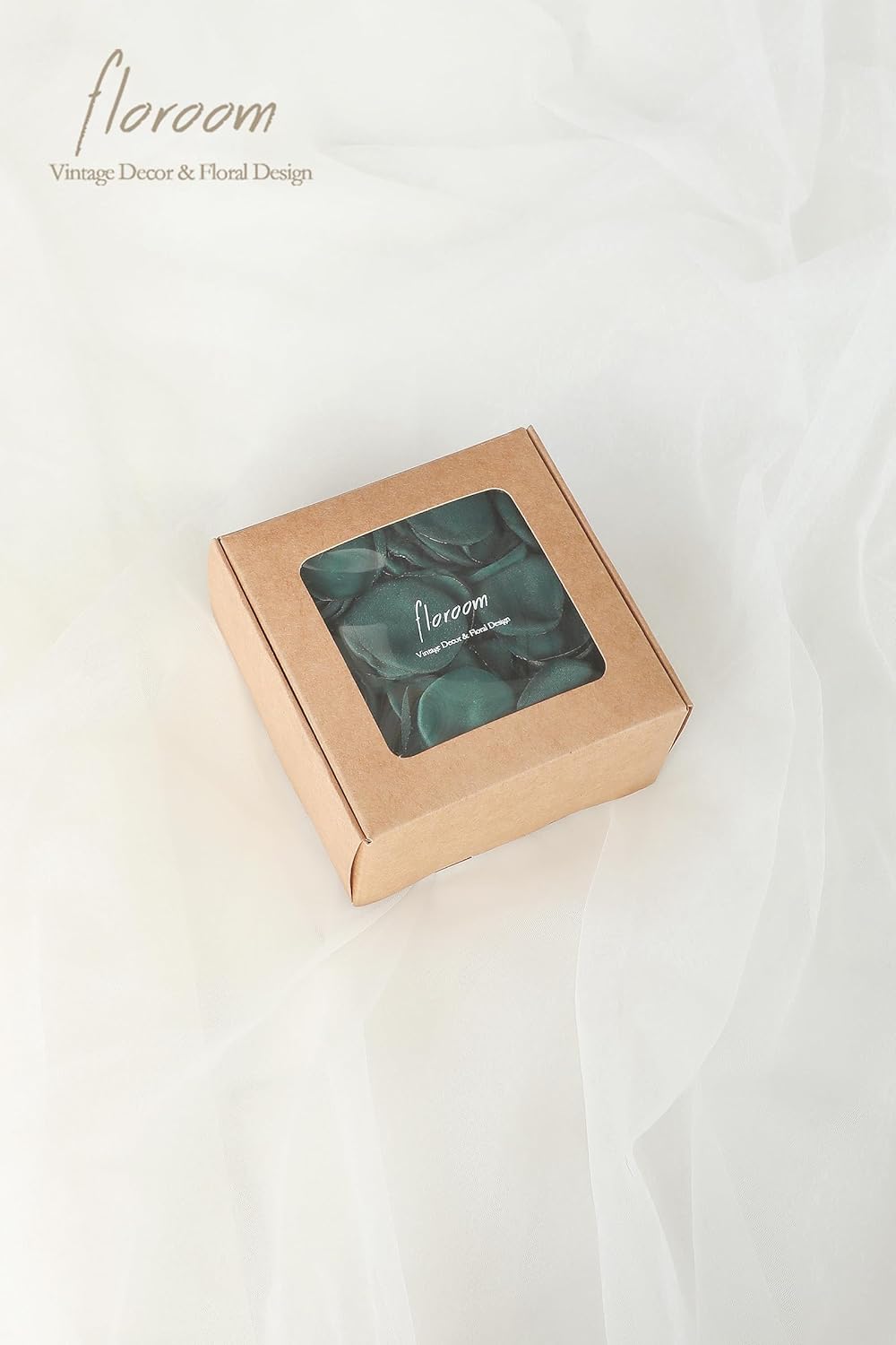 Floroom 300pcs Rose Petals Emerald Green Faux Silk Flower Petals for Wedding Flower Girl Basket