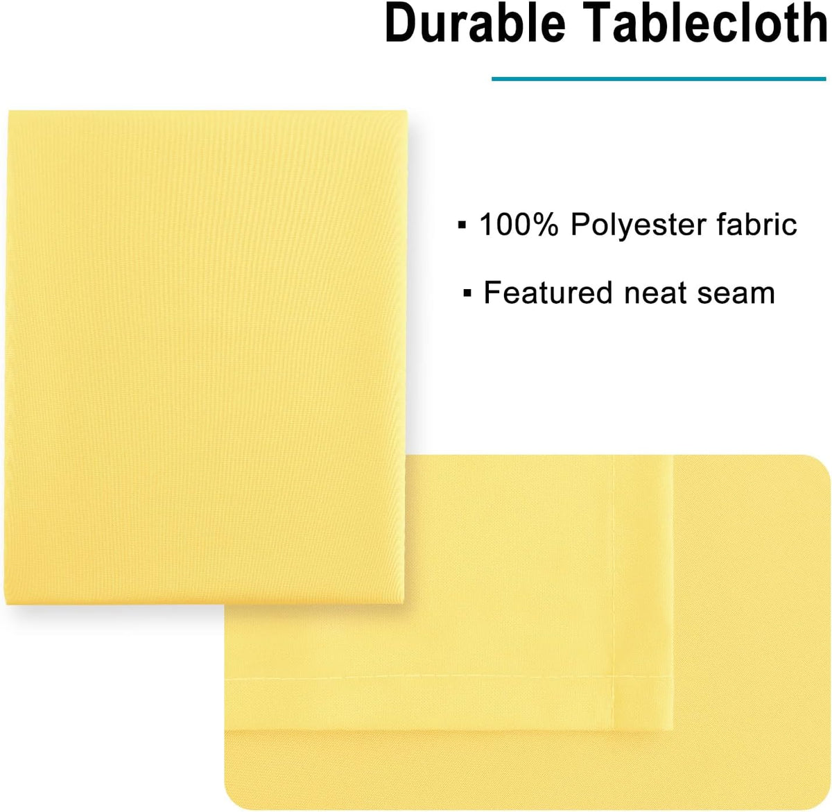 Hiasan Waterproof Tablecloth Rectangle - Washable Fabric Table Cloth for Dining Room Kitchen
