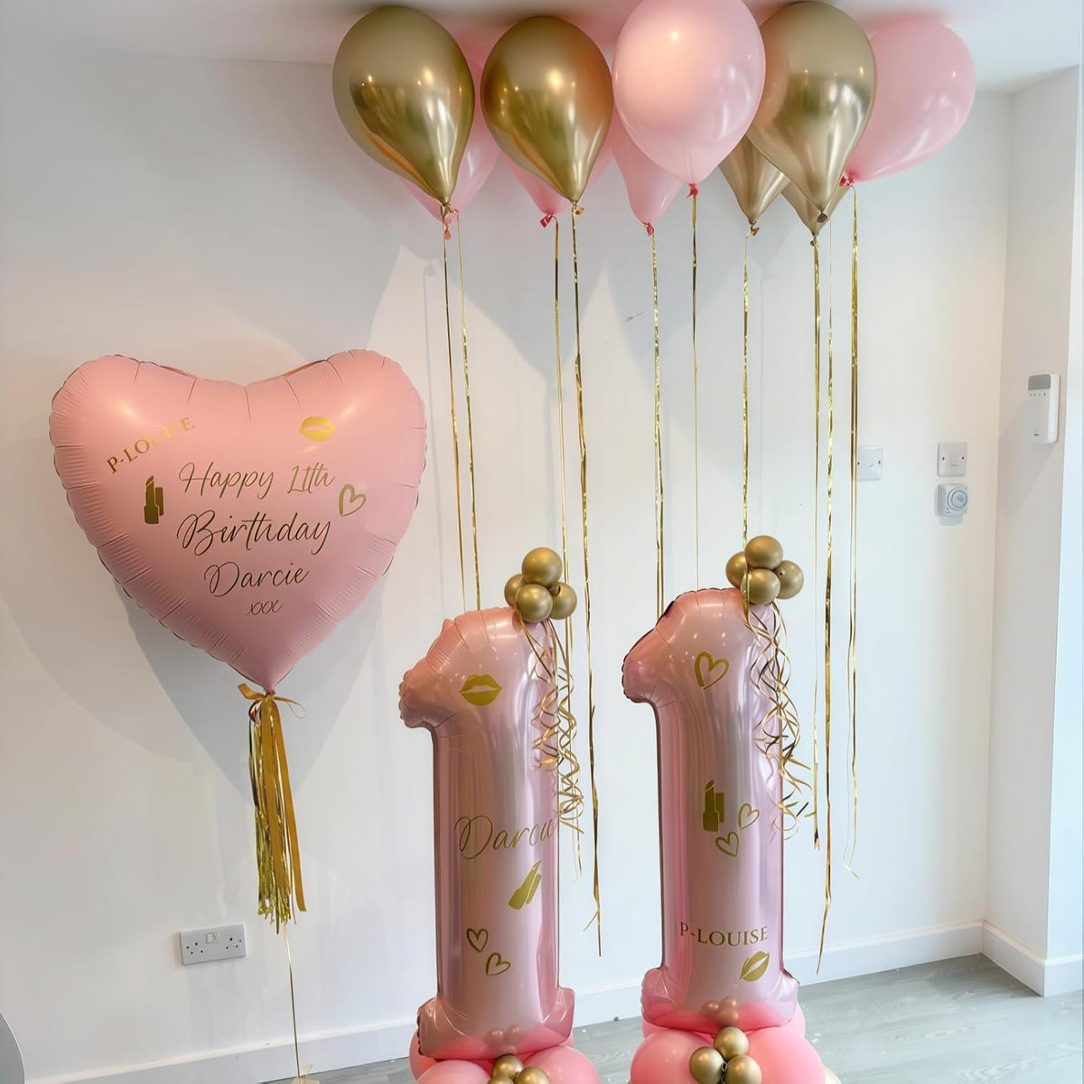 Pastel Pink 10 Balloons Number, 40 Inch Foil Number 1 & 0 Balloons for 10 Year Old Birthday