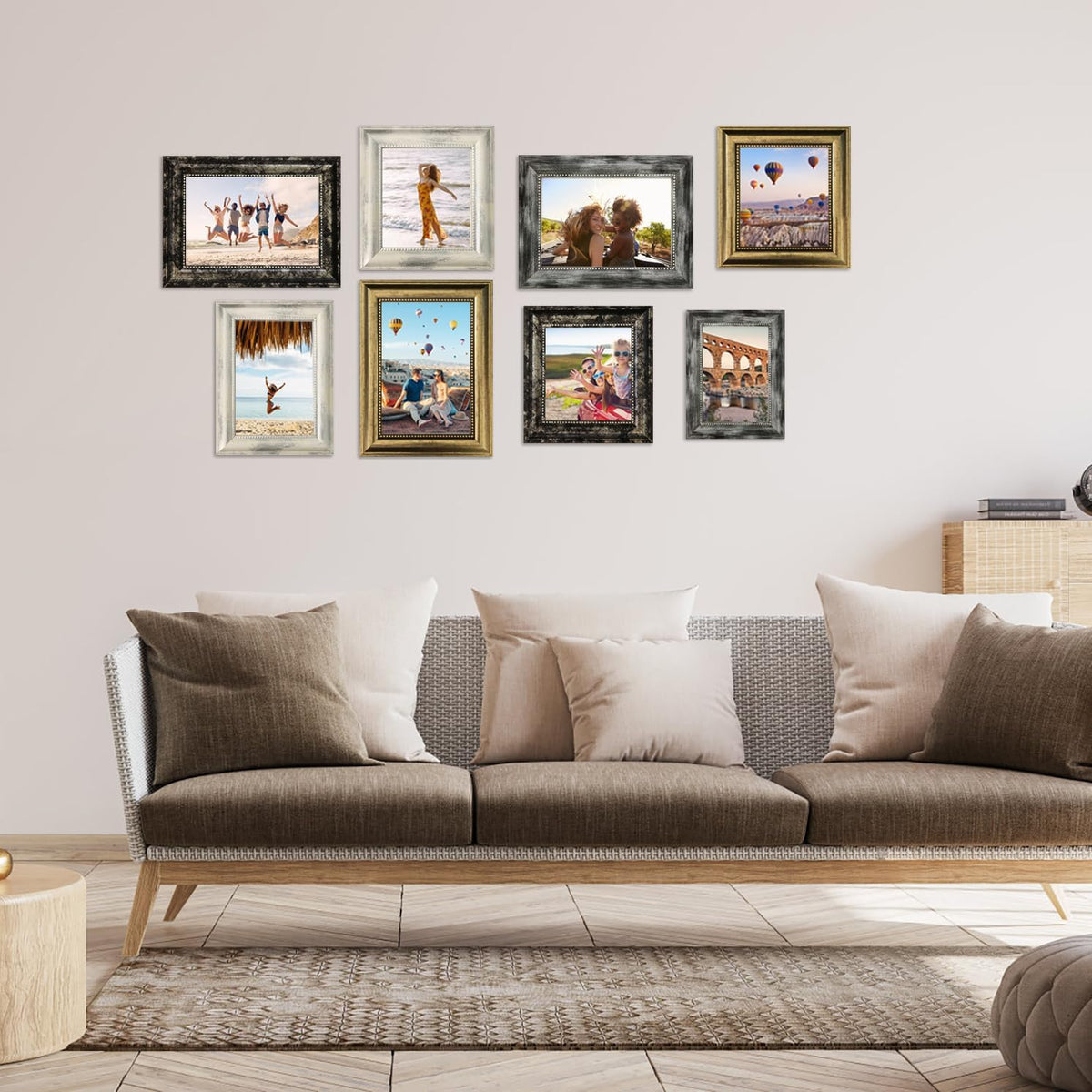 TKGYU 4x6 Picture Frame with Real Glass, 4 Pack Ornate Vintage Picture Frames for Wall or Tabletop