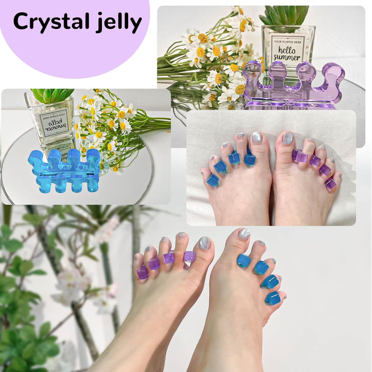 SUNFATT Toe Separators for Pedicure,Toe Separators for Women,Pedicure Toe Spacers for Separating