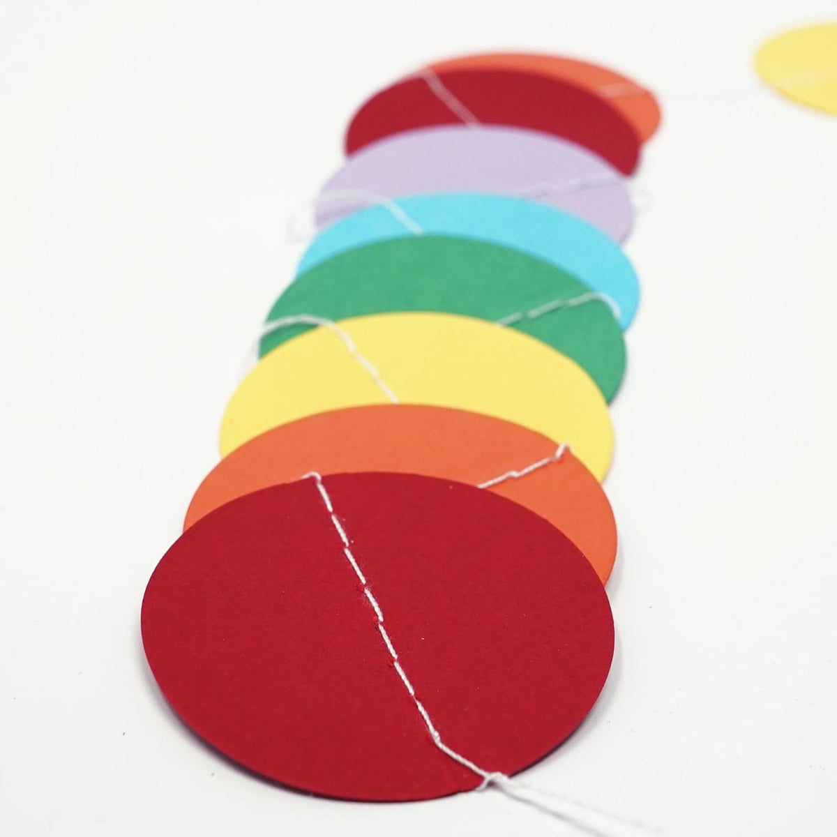 Chloe Elizabeth Circle Dots Paper Party Garland Streamer Backdrop (10-Pack, 10 Feet Per Garland