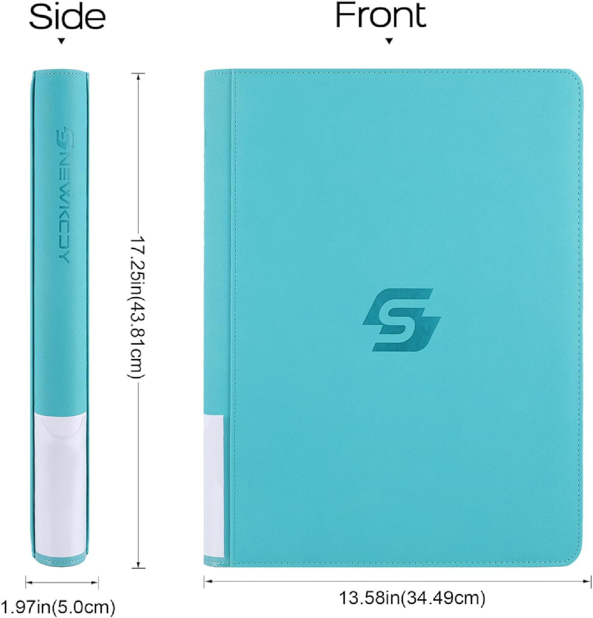 Snekdy premium 1024-pocket trading card binder, 16-pocket cards album, waterproof PU-leather Cover