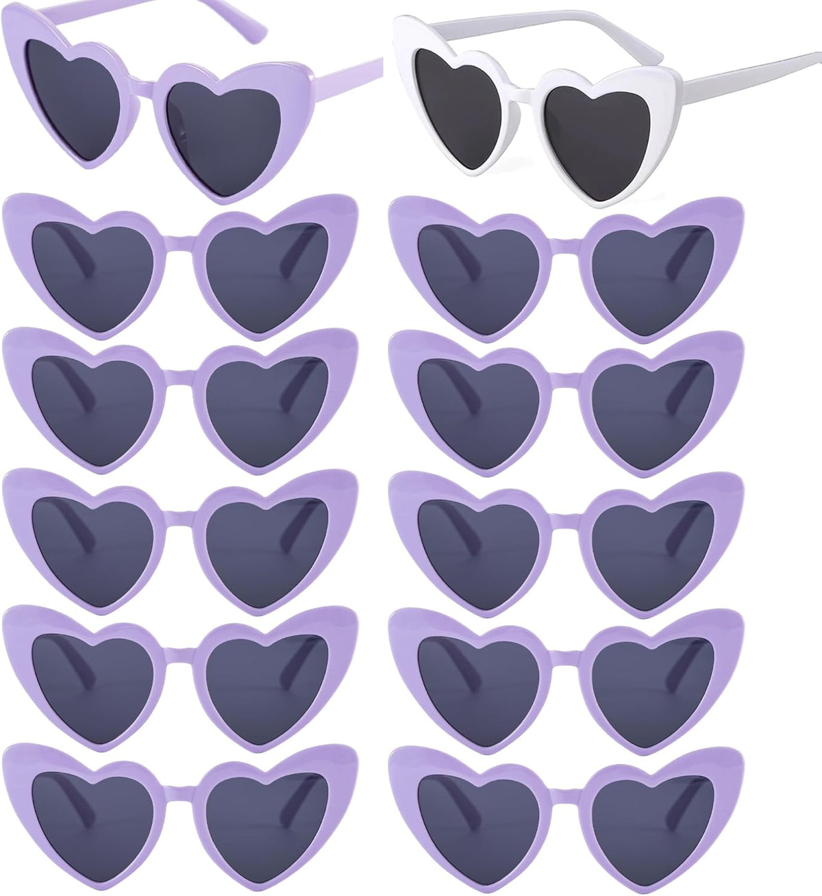 Bachelorette Party Favor Sunglasses 6 Pack,Retro Cat Eye Heart Sunglasses for Women,Bridesmaid