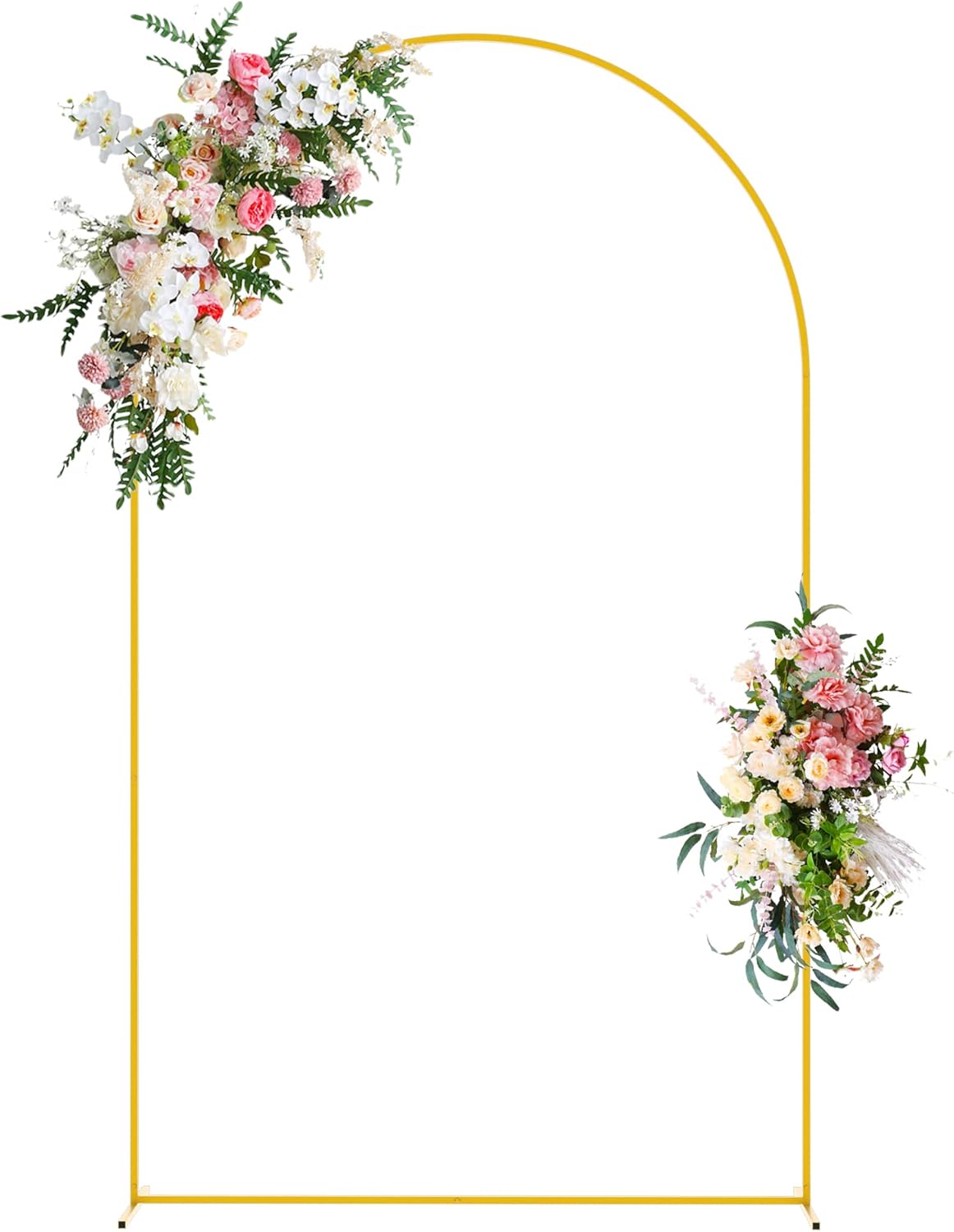 Wokceer Wedding Arch Backdrop Stand 8 FT Gold Metal Chiara Backdrop Stand for Wedding Ceremony