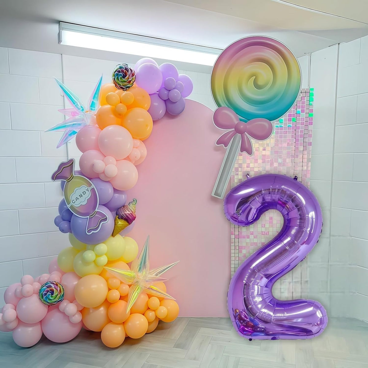 Purple 3 Balloon Number,40 Inch Number 3 Balloon Big Purple 3 Foil Mylar Helium Balloon for