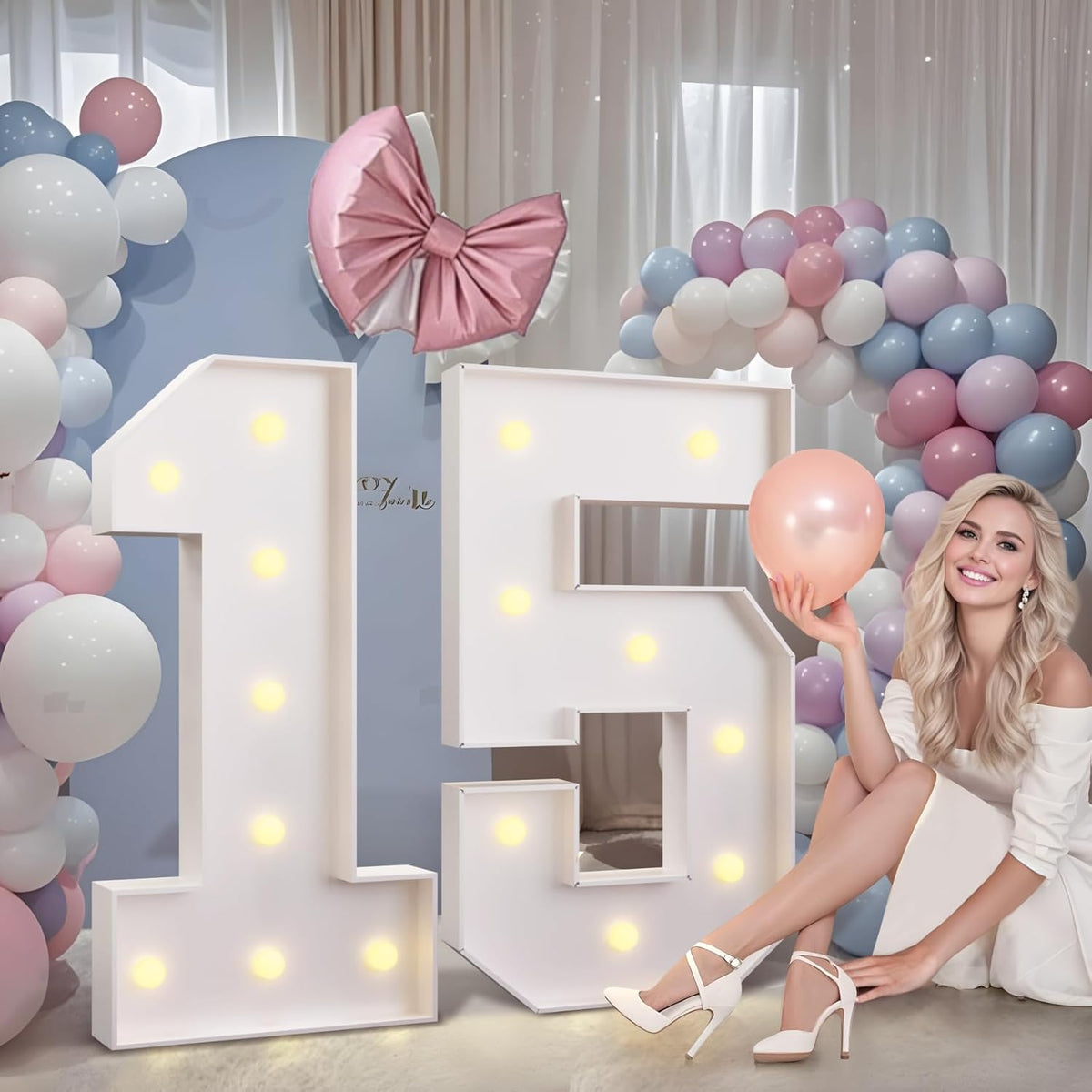 imprsv 3FT Marquee Numbers 21, Light Up Numbers for 21st Birthday Decorations Anniversary Party
