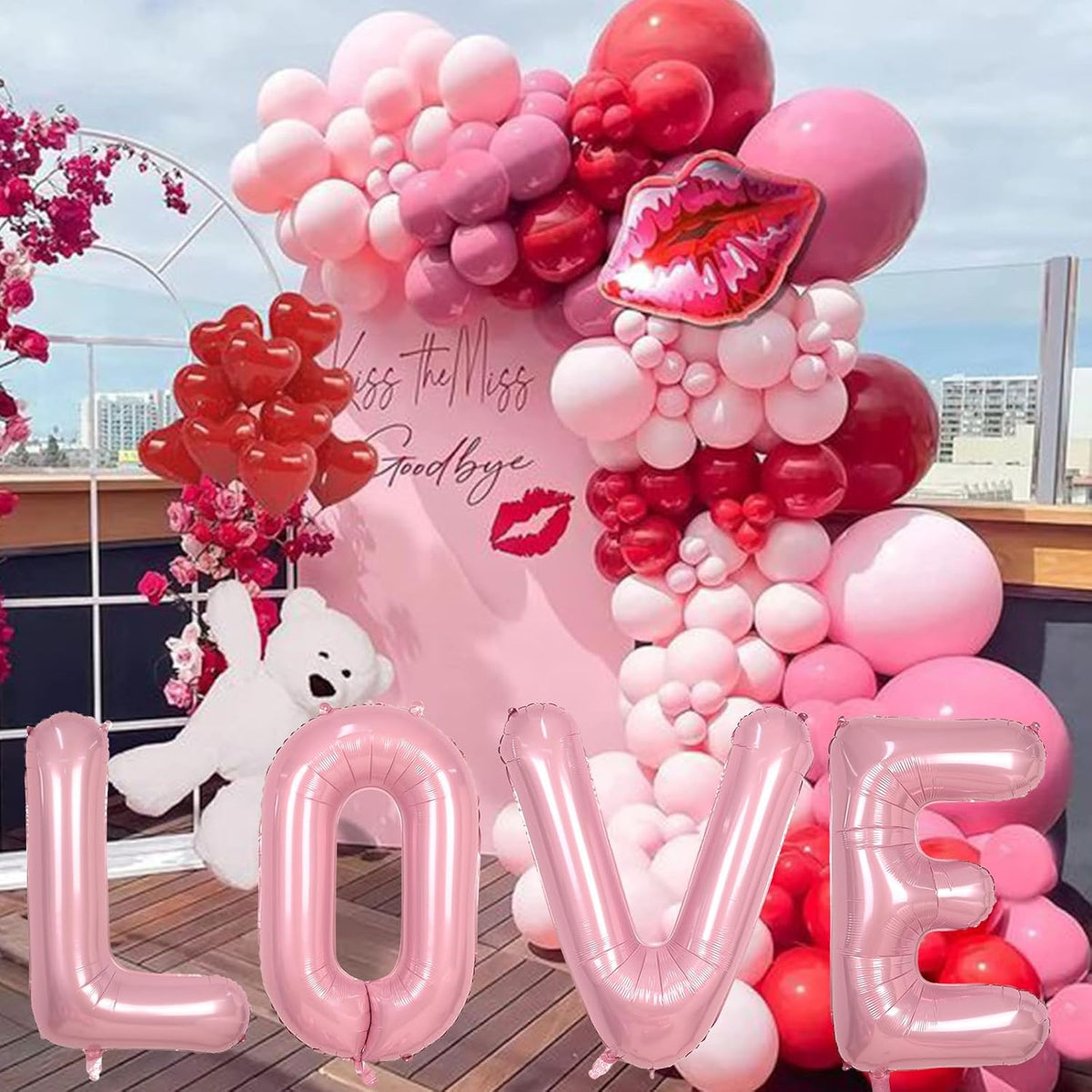 40" Balloon Letter K Pastel Pink, Large Foil Baby Pink Letter Balloons A - Z for Girls, Light Pink