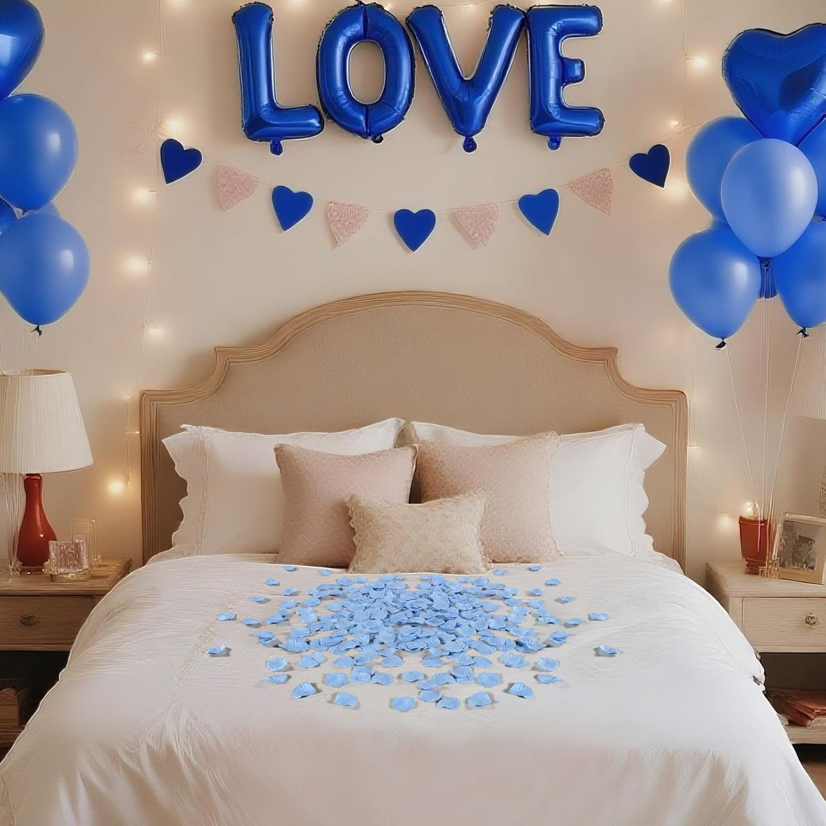 1000 Pcs Light Blue Rose Petals Artificial Silk Flower Petals Romantic Decorations for Wedding
