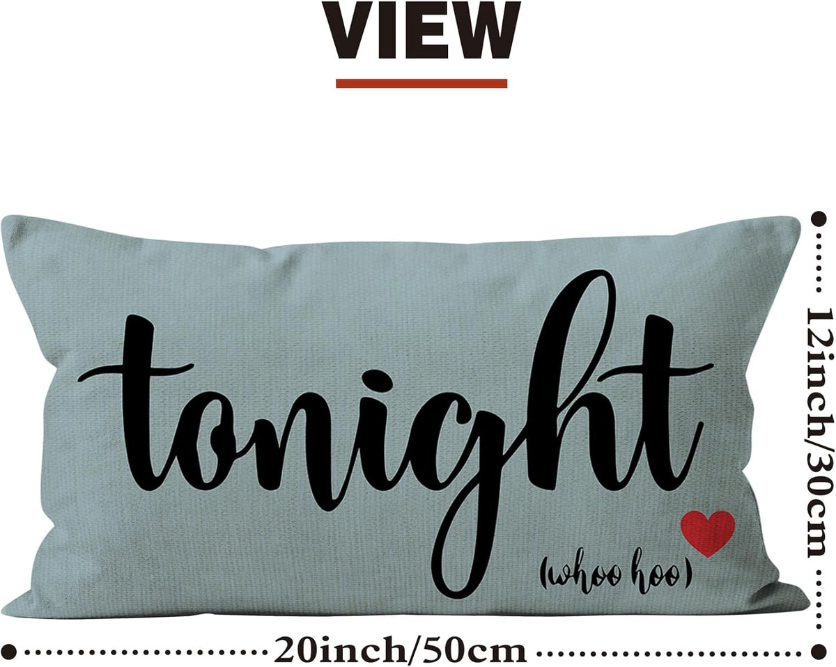 Mancheng-zi Bridal Gift,12x20 Pillow Cover,Bridal Shower Gifts,Funny Couples Reversible Linen