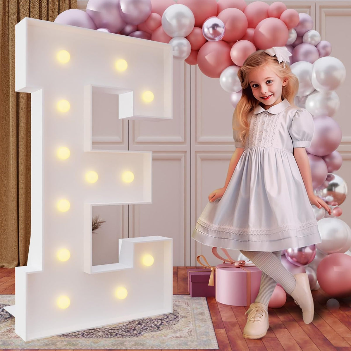 imprsv 4FT Marquee Light Up Letters for Birthday Party Decorations Large Marquee Letters for