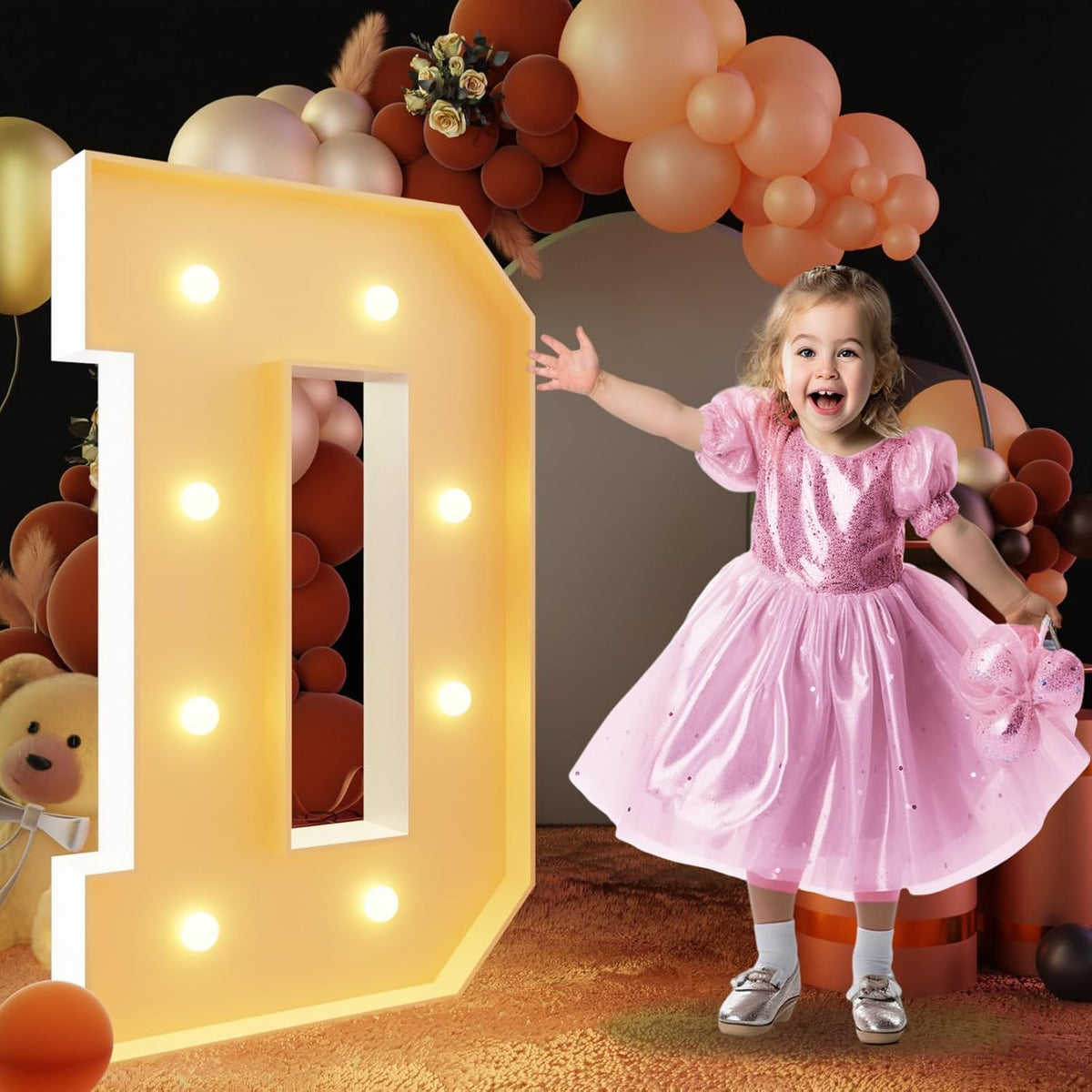imprsv 3FT Block Marquee Letters, Light Up Letters for Birthday, Baby Shower, Wedding & Engagement
