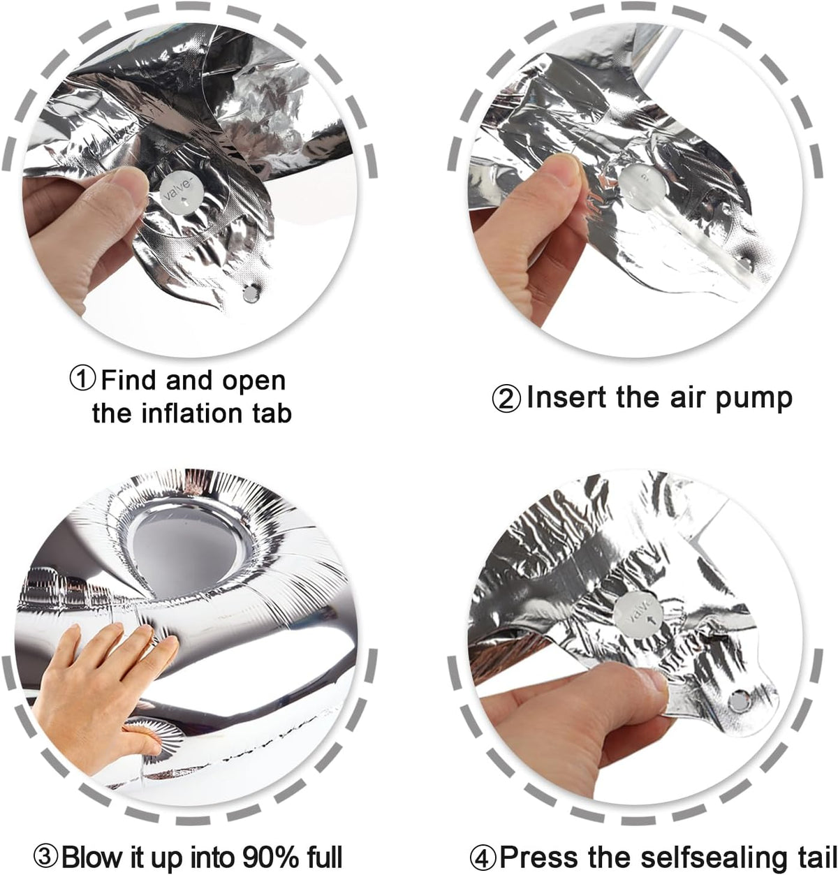 Silver 40 Inch Big Number Balloon Birthday Decoration, Number 2 Helium Balloon 12 20 22 23 24 26